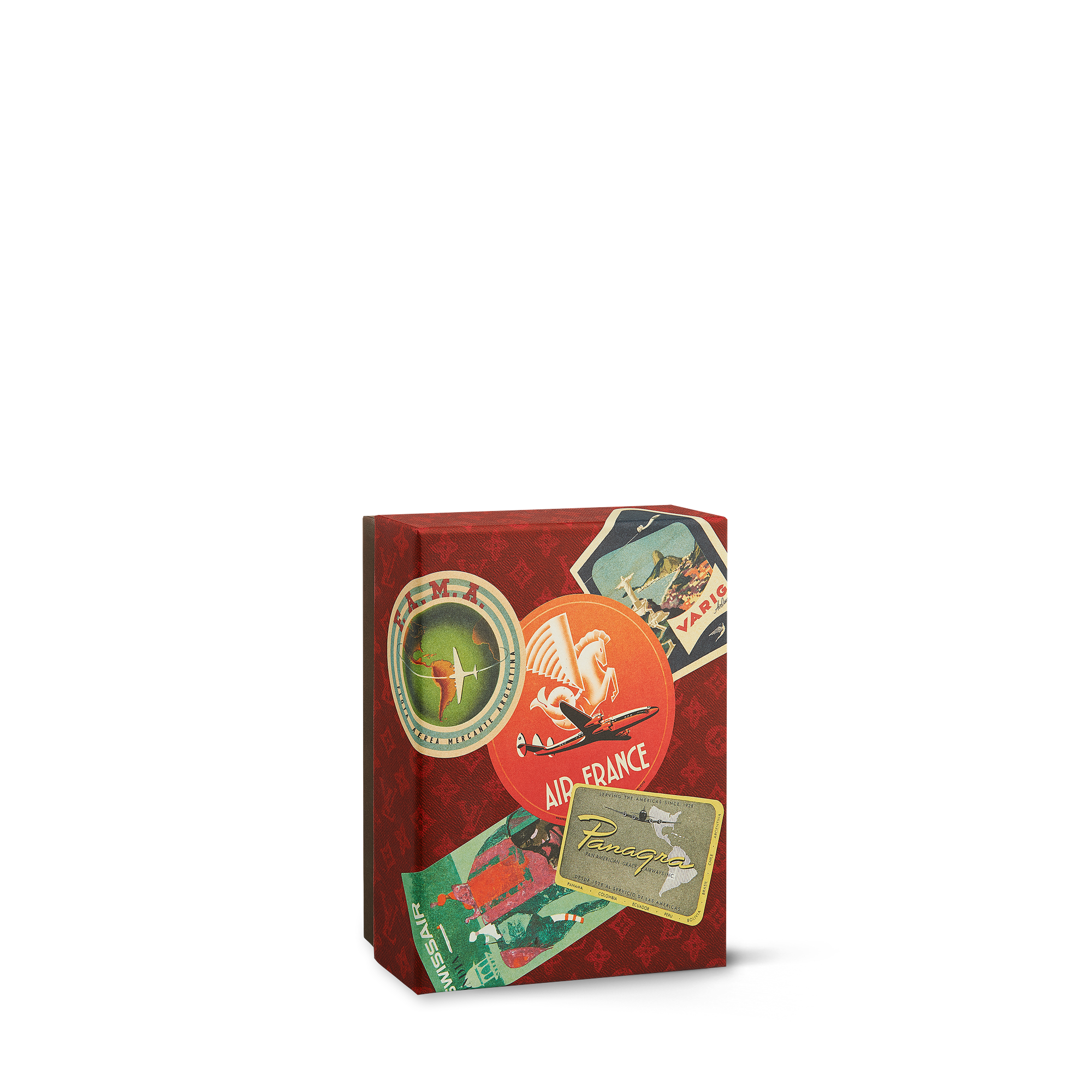  북 & 오피스 액세서리 하드 커버 북 엽서 박스, 30개의 항공사 라벨 | 루이비통 공식 온라인 스토어® (크게 보기)