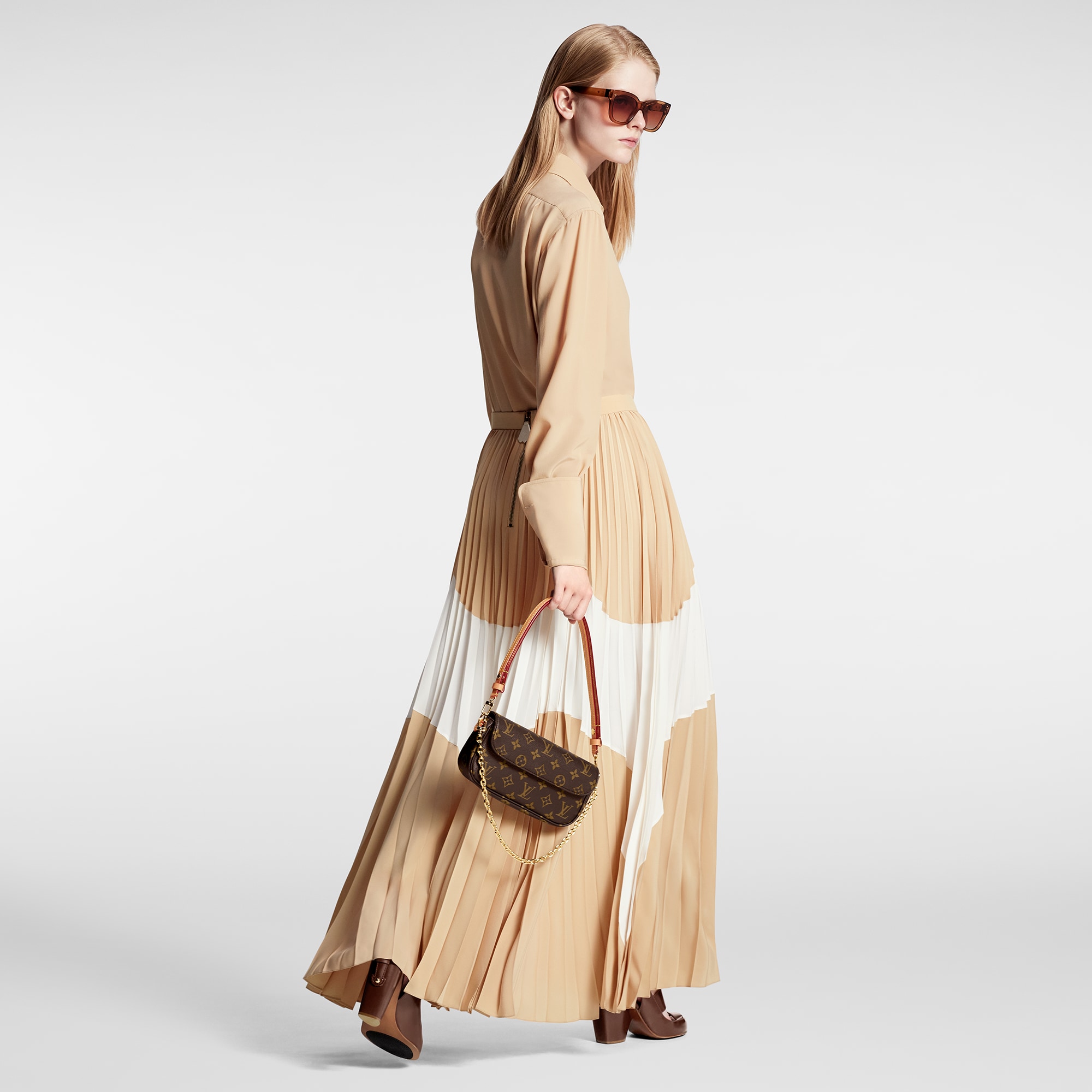  의류 스커트 & 쇼츠 앱스트랙트 인서트 플리티드 스커트 | 루이비통 공식 온라인 스토어® (크게 보기)