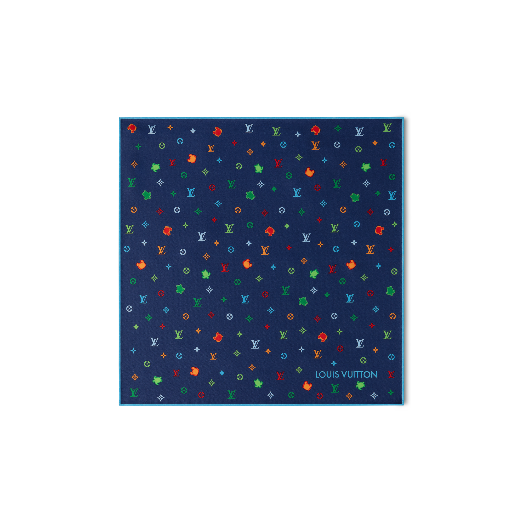 S00 액세서리 타이 & 포켓 스퀘어 올오버 LV 애니멀 (Allover LV Animals) 포켓 스퀘어 | 루이비통 공식 온라인 스토어® (크게 보기)