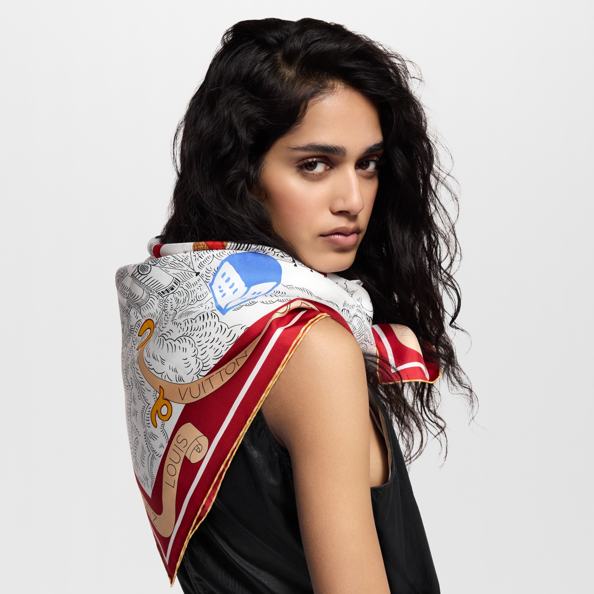 S00 액세서리 실크 스퀘어 & 방도 본 보야주 스퀘어 90 | 루이비통 공식 온라인 스토어® (크게 보기)