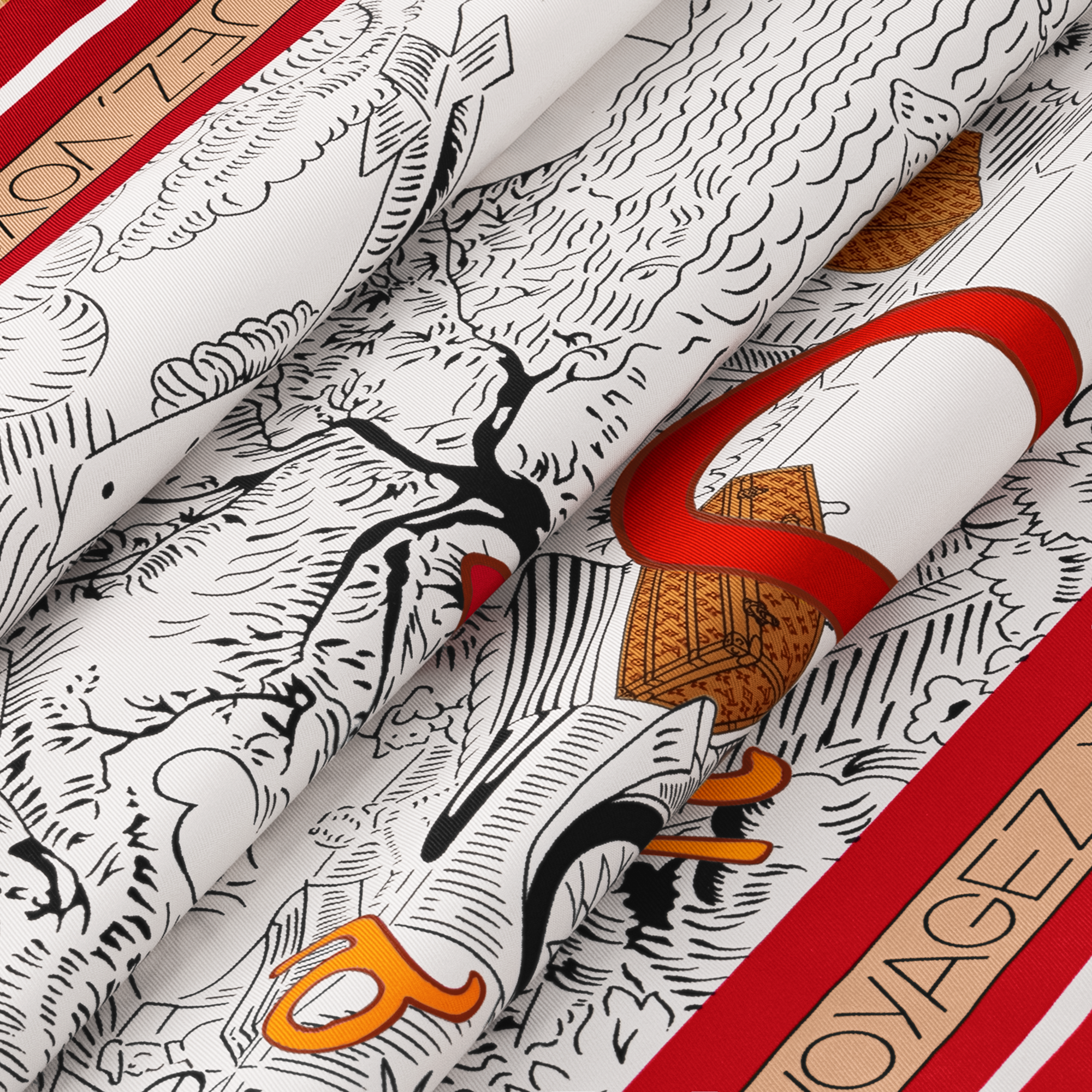 S00 액세서리 실크 스퀘어 & 방도 본 보야주 스퀘어 90 | 루이비통 공식 온라인 스토어® (크게 보기)