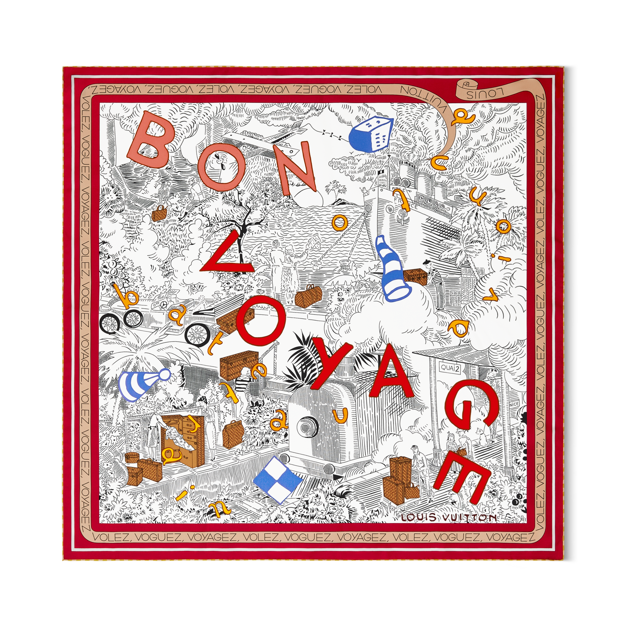 S00 액세서리 실크 스퀘어 & 방도 본 보야주 스퀘어 90 | 루이비통 공식 온라인 스토어® (크게 보기)