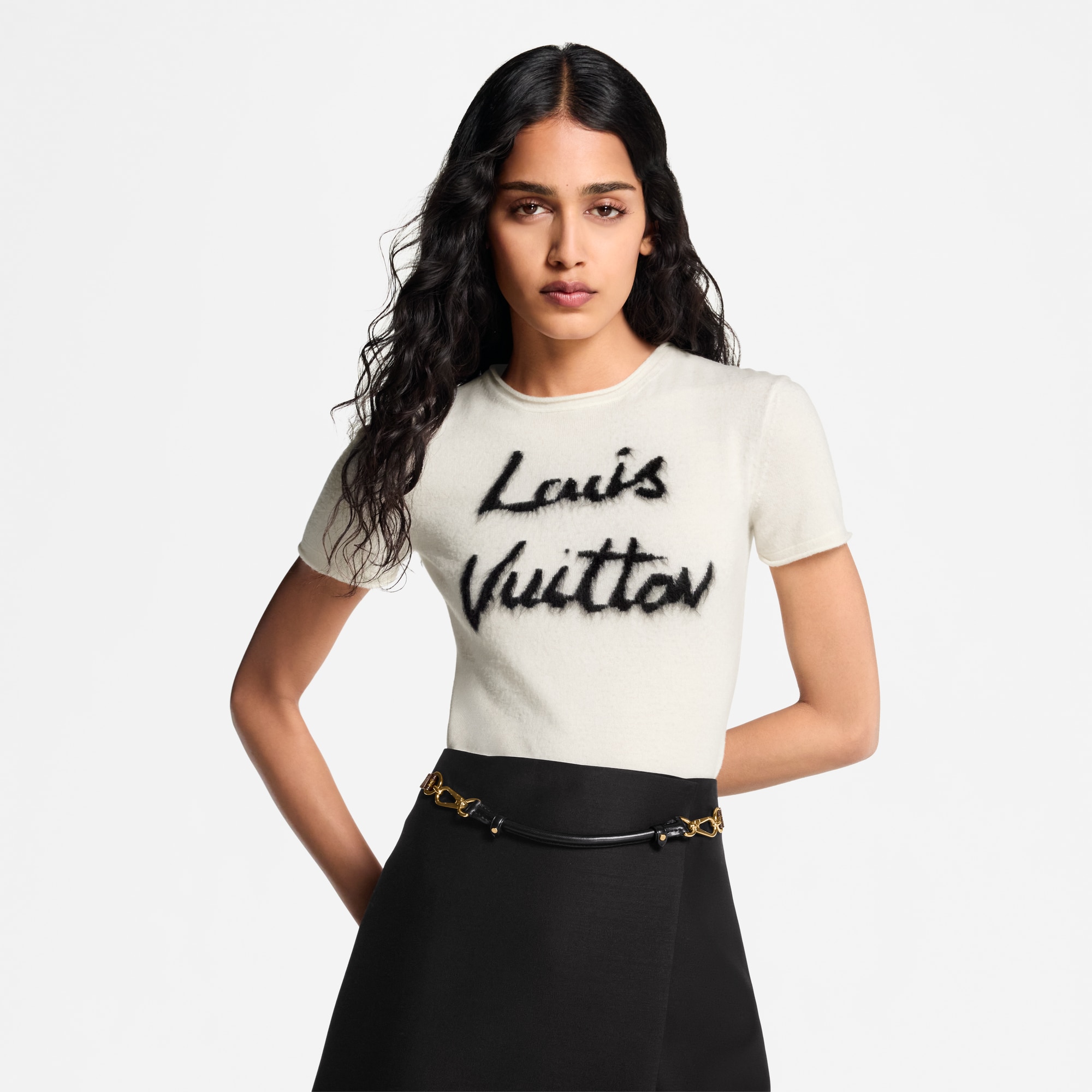  의류 티셔츠 & 블라우스 브러시드 시그니처 니트 톱 | 루이비통 공식 온라인 스토어® (크게 보기)