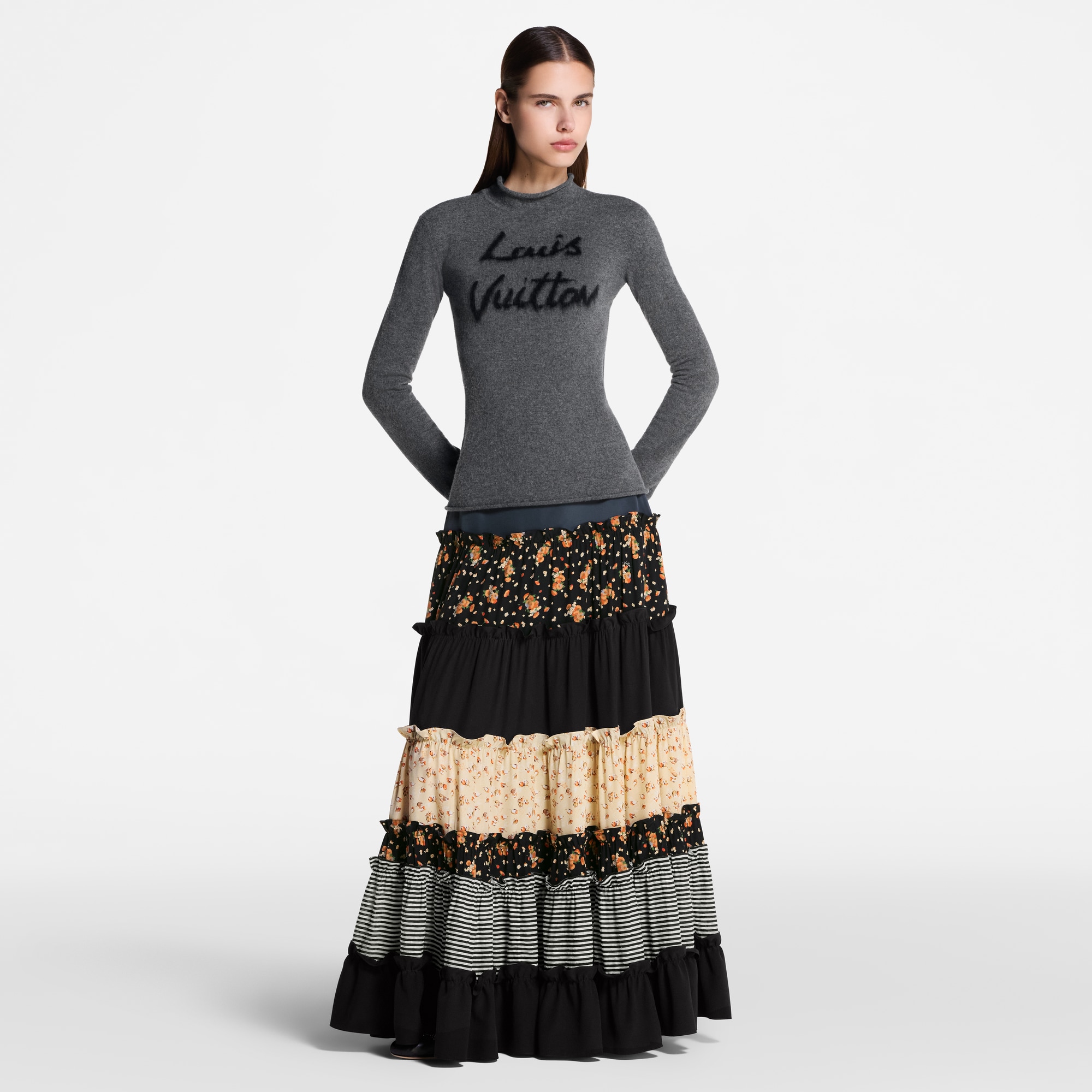  의류 니트웨어 브러시드 시그니처 풀오버 | 루이비통 공식 온라인 스토어® (크게 보기)