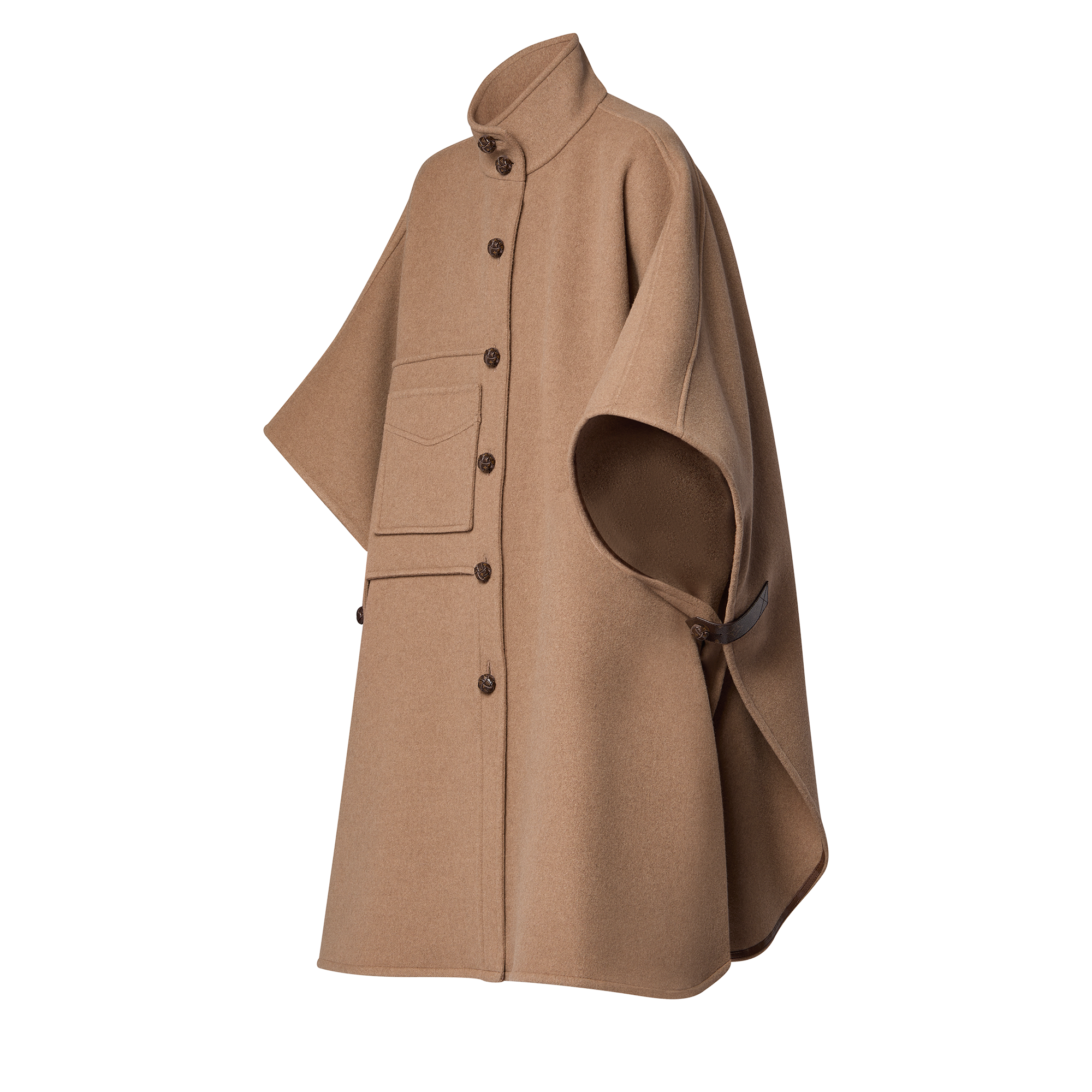  의류 코트 & 재킷 버튼 업 케이프 코트 | 루이비통 공식 온라인 스토어® (크게 보기)