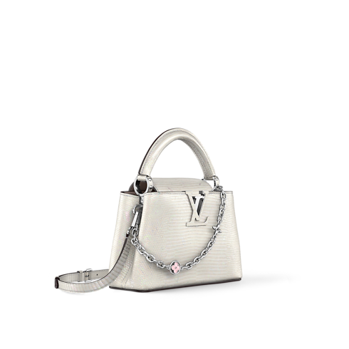 리자드 핸드백 카퓌신 Capucines Mini Icone Chaine Exo | 루이비통 공식 온라인 스토어® (크게 보기)