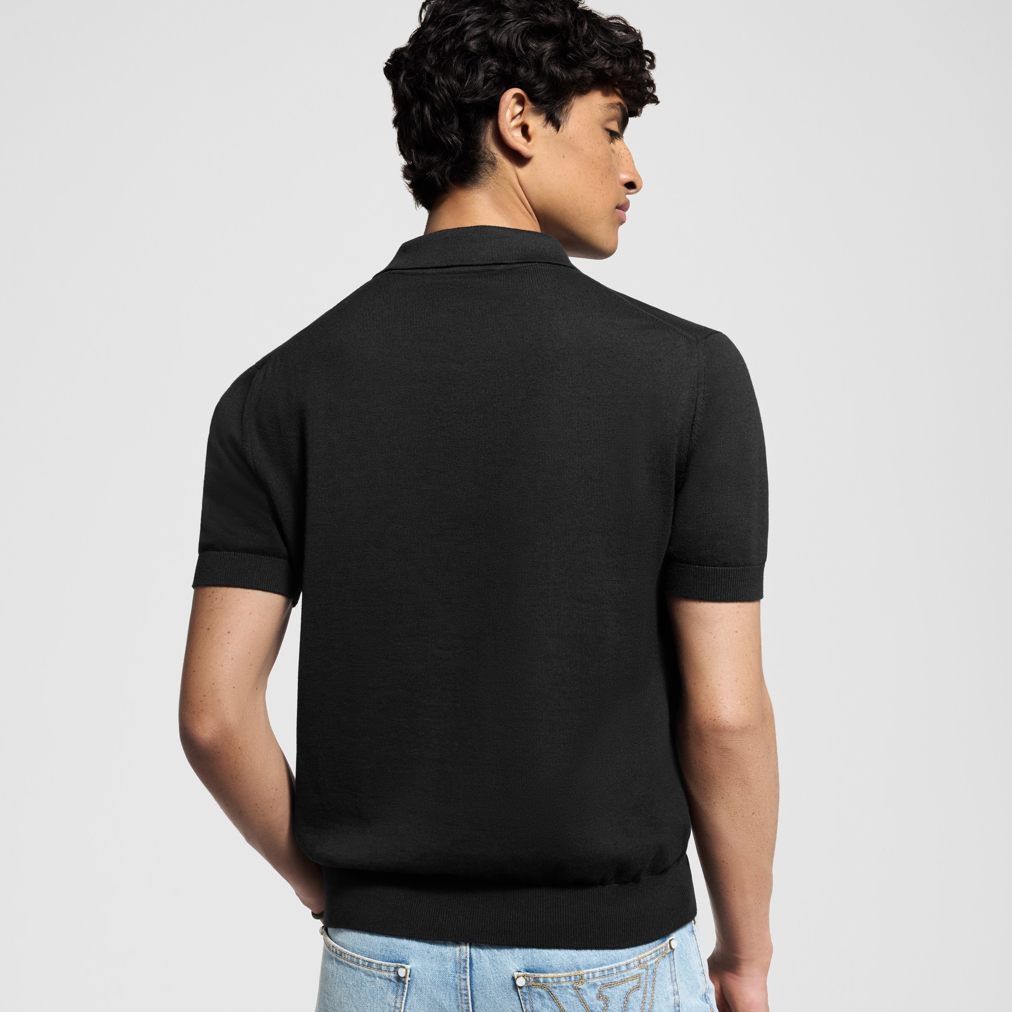  의류 티셔츠 & 폴로 캐시미어 앤드 코튼 블렌드 쇼트 슬리브드 폴로 | 루이비통 공식 온라인 스토어® (크게 보기)