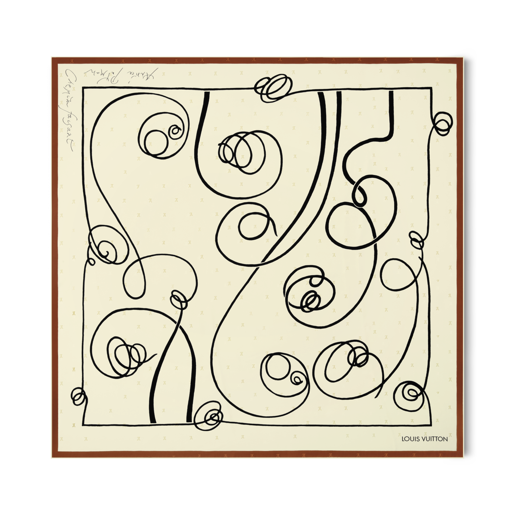 S00 액세서리 실크 스퀘어 & 방도 슈맹 페장 바이 앙드레 퓌망 스퀘어 90 | 루이비통 공식 온라인 스토어® (크게 보기)