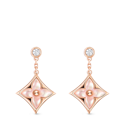 카테고리 귀걸이 컬러 블라썸 BB 스타 이어 스터드, 옐로우 골드, 오닉스와 다이아몬드 | 루이비통 공식 온라인 스토어®