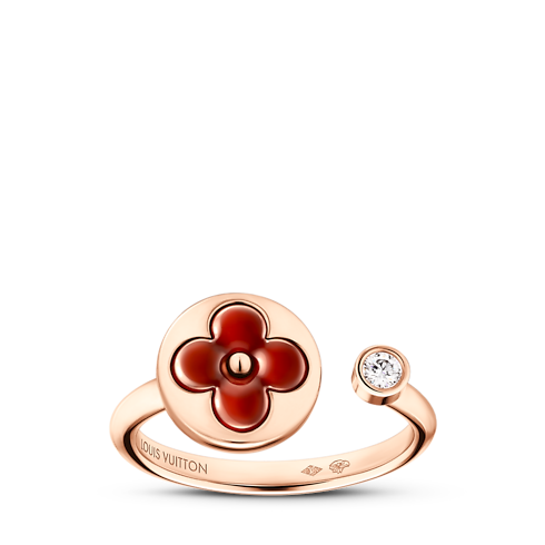 카테고리 파인 주얼리 전체 보기 컬러 블라썸 미니 스타 반지, 핑크 골드, 화이트 자개와 다이아몬드 | 루이비통 공식 온라인 스토어®