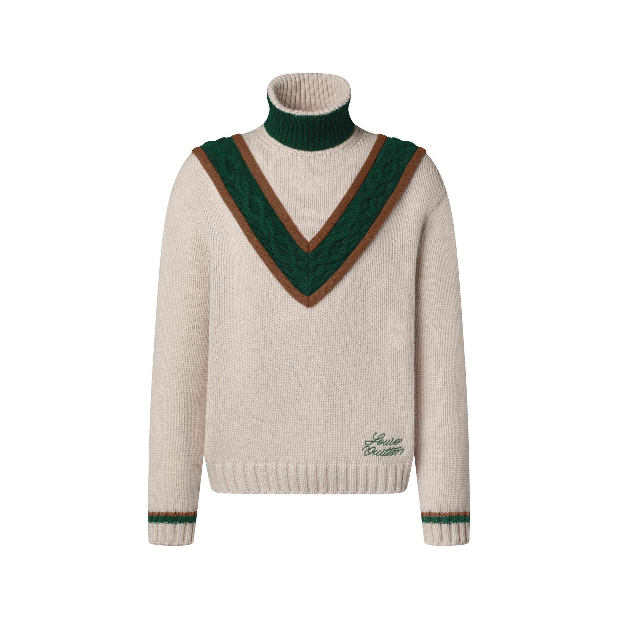  의류 의류 전체 보기 케이블 니트 터틀넥 | 루이비통 공식 온라인 스토어® (크게 보기)
