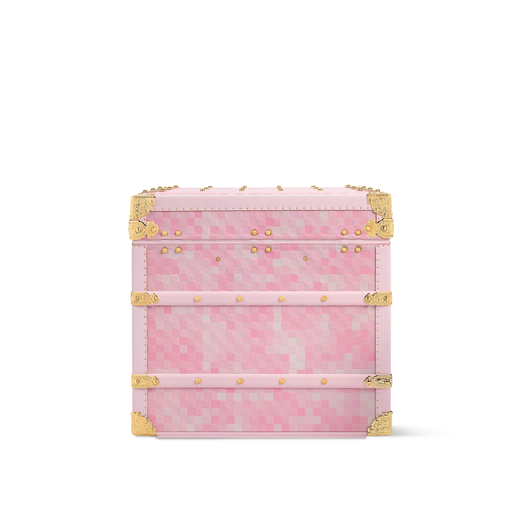 D16 트렁크 & 박스 트렁크 & 수트 케이스 쿠리에 로진 까레 다모플라주 핑크 사쿠라 | 루이비통 공식 온라인 스토어® (크게 보기)