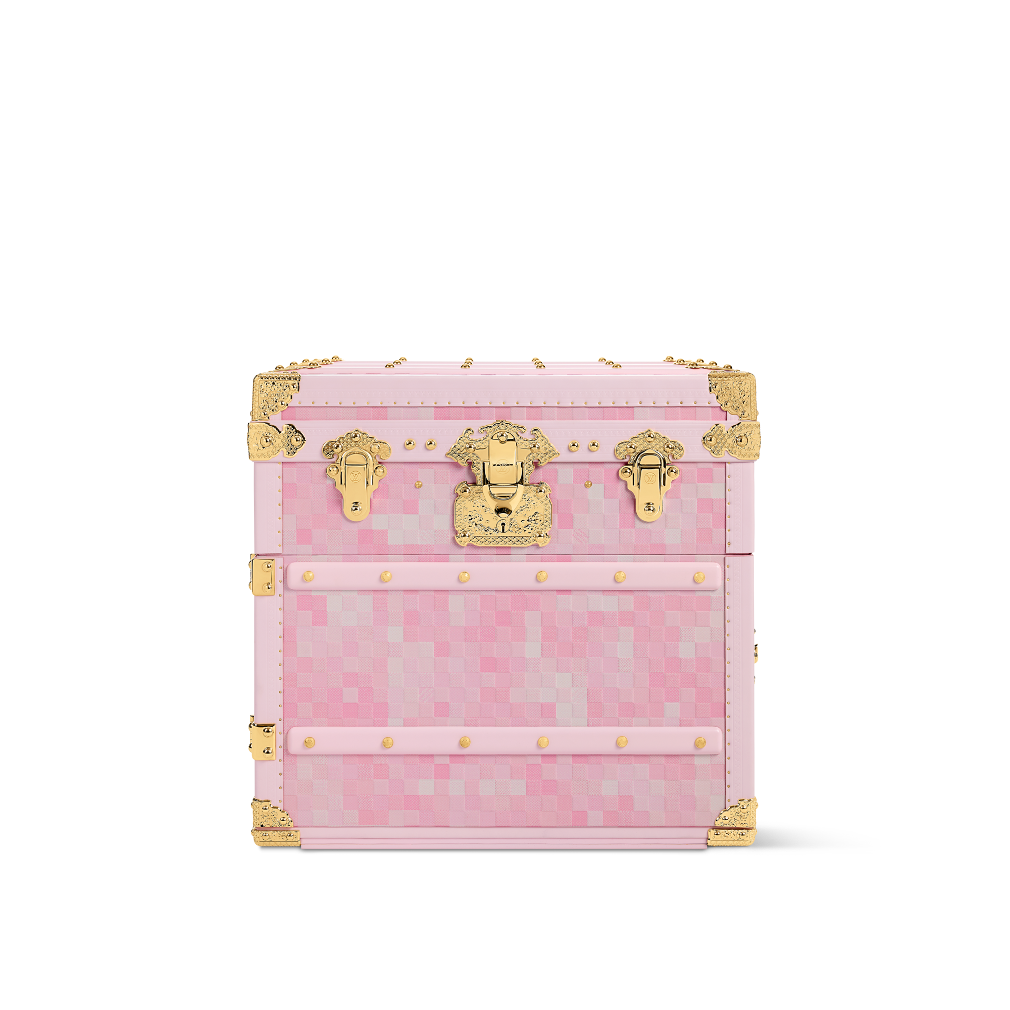 D16 트렁크 & 박스 트렁크 & 수트 케이스 쿠리에 로진 까레 다모플라주 핑크 사쿠라 | 루이비통 공식 온라인 스토어® (크게 보기)