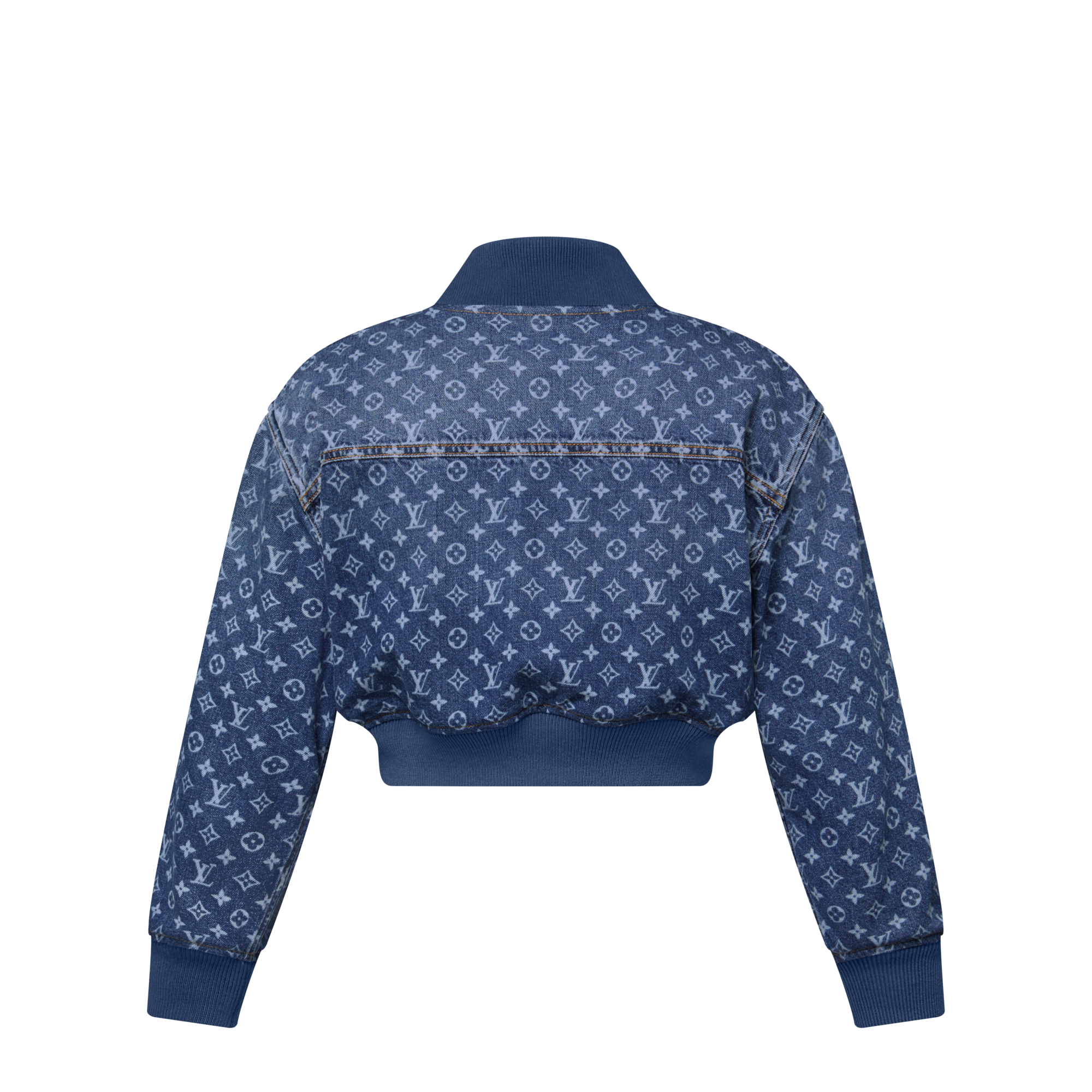  의류 코트 & 재킷 크롭드 모노그램 데님 보머 재킷 | 루이비통 공식 온라인 스토어® (크게 보기)