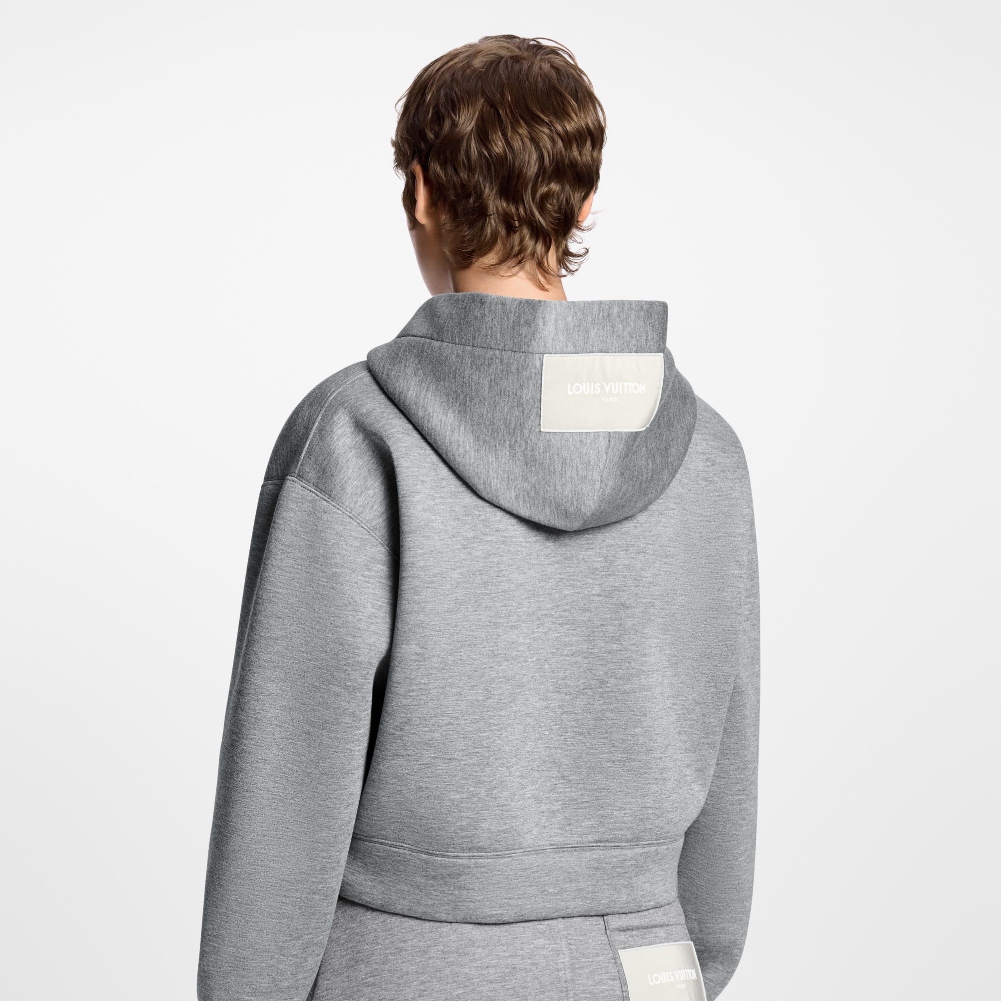  의류 티셔츠 & 블라우스 크롭드 모노그램 스카프 후디 | 루이비통 공식 온라인 스토어® (크게 보기)