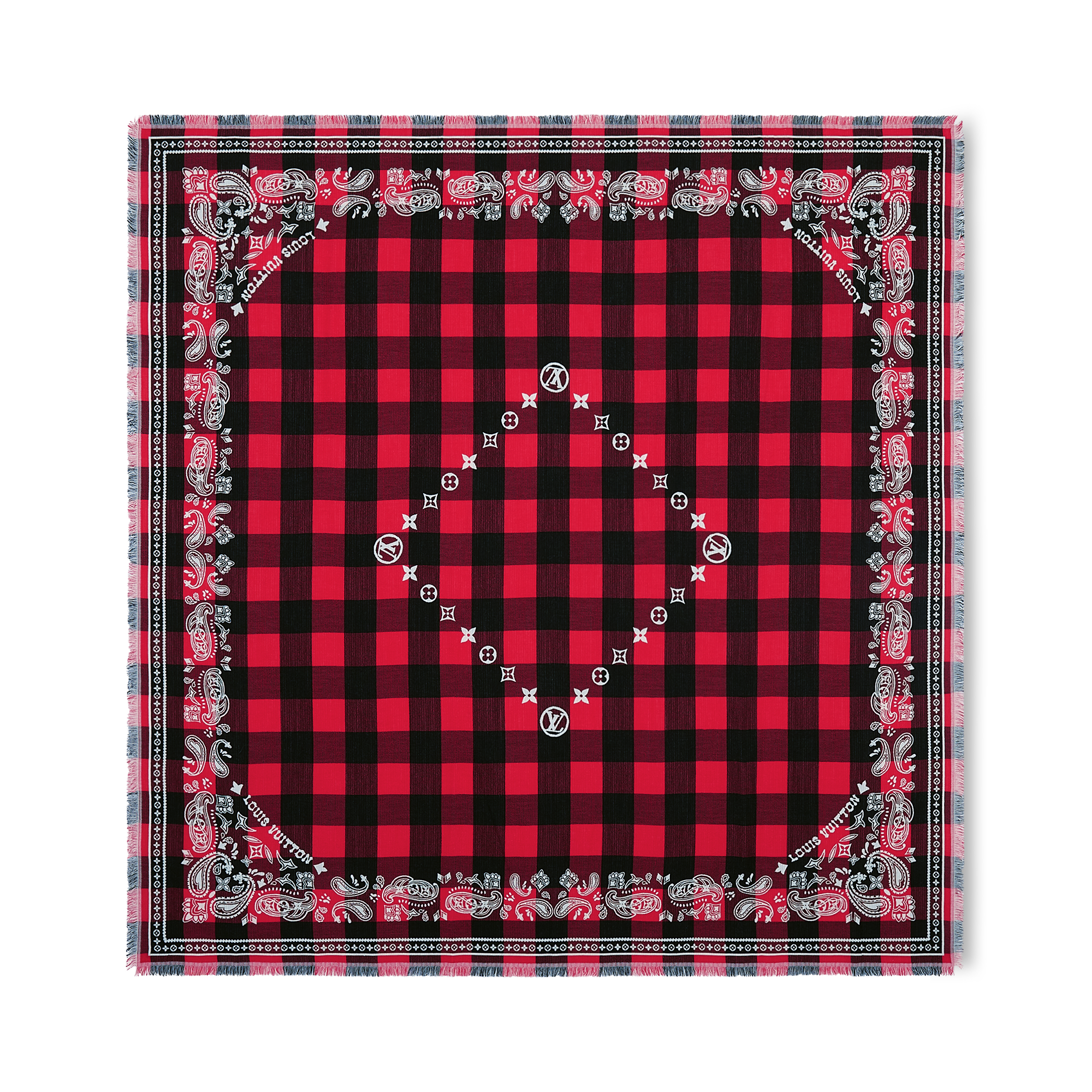 S00 액세서리 스카프 다미에 버팔로 (Damier Buffalo) 스톨 | 루이비통 공식 온라인 스토어® (크게 보기)