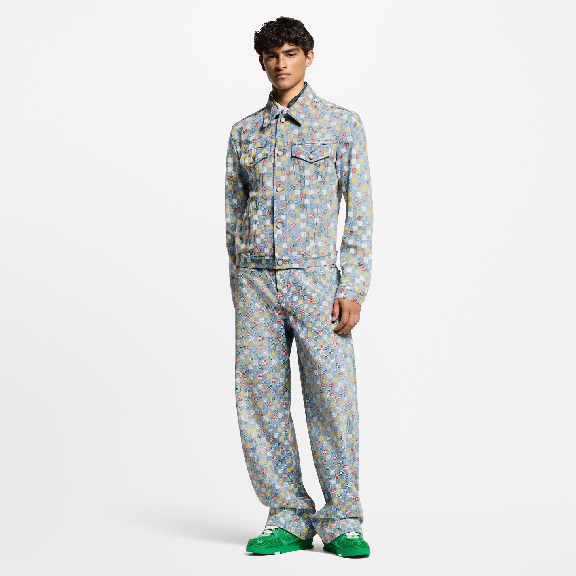  의류 아우터 & 코트 다미에 데님 트러커 재킷 | 루이비통 공식 온라인 스토어® (크게 보기)