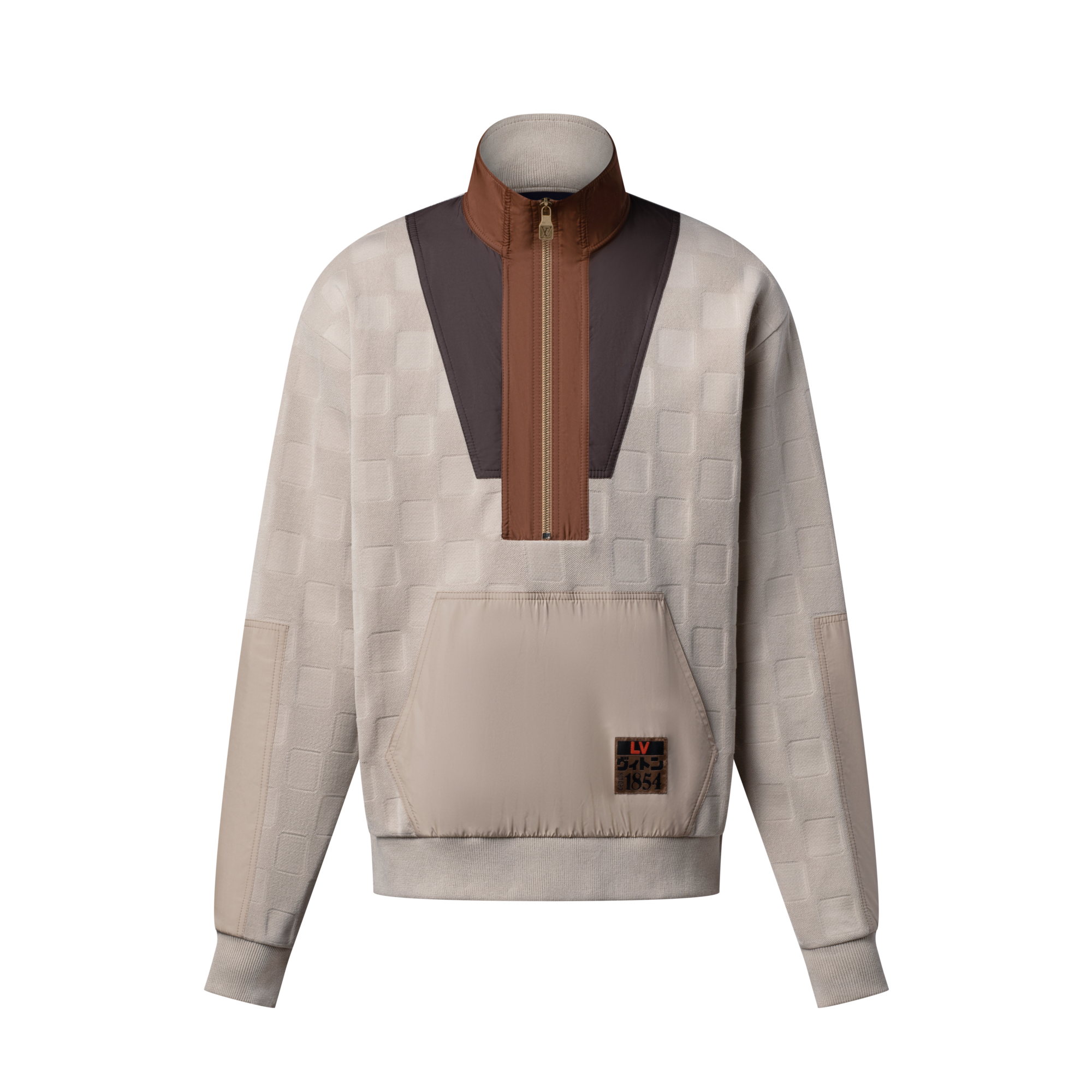  의류 의류 전체 보기 다미에 하이브리드 하프 집 워크웨어 풀오버 | 루이비통 공식 온라인 스토어® (크게 보기)