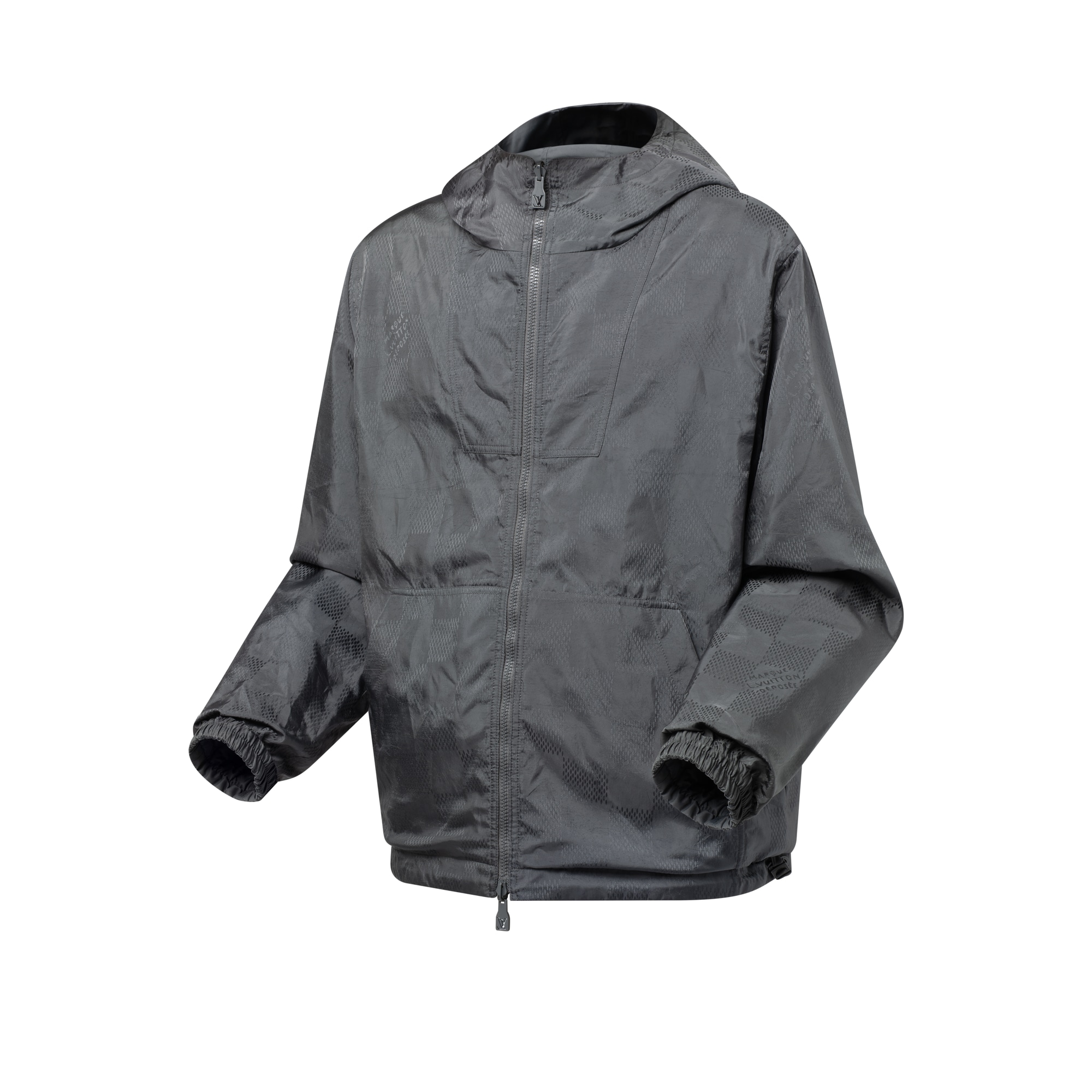  의류 아우터 & 코트 다미에 자카드 리버서블 나일론 윈드브레이커 | 루이비통 공식 온라인 스토어® (크게 보기)