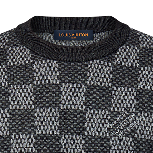 의류 니트 & 스웨트 셔츠 다미에 울 크루넥 | 루이비통 공식 온라인 스토어® (크게 보기)