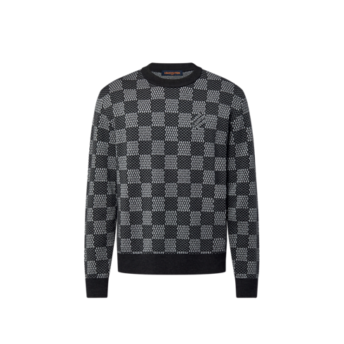 의류 니트 & 스웨트 셔츠 다미에 울 크루넥 | 루이비통 공식 온라인 스토어® (크게 보기)