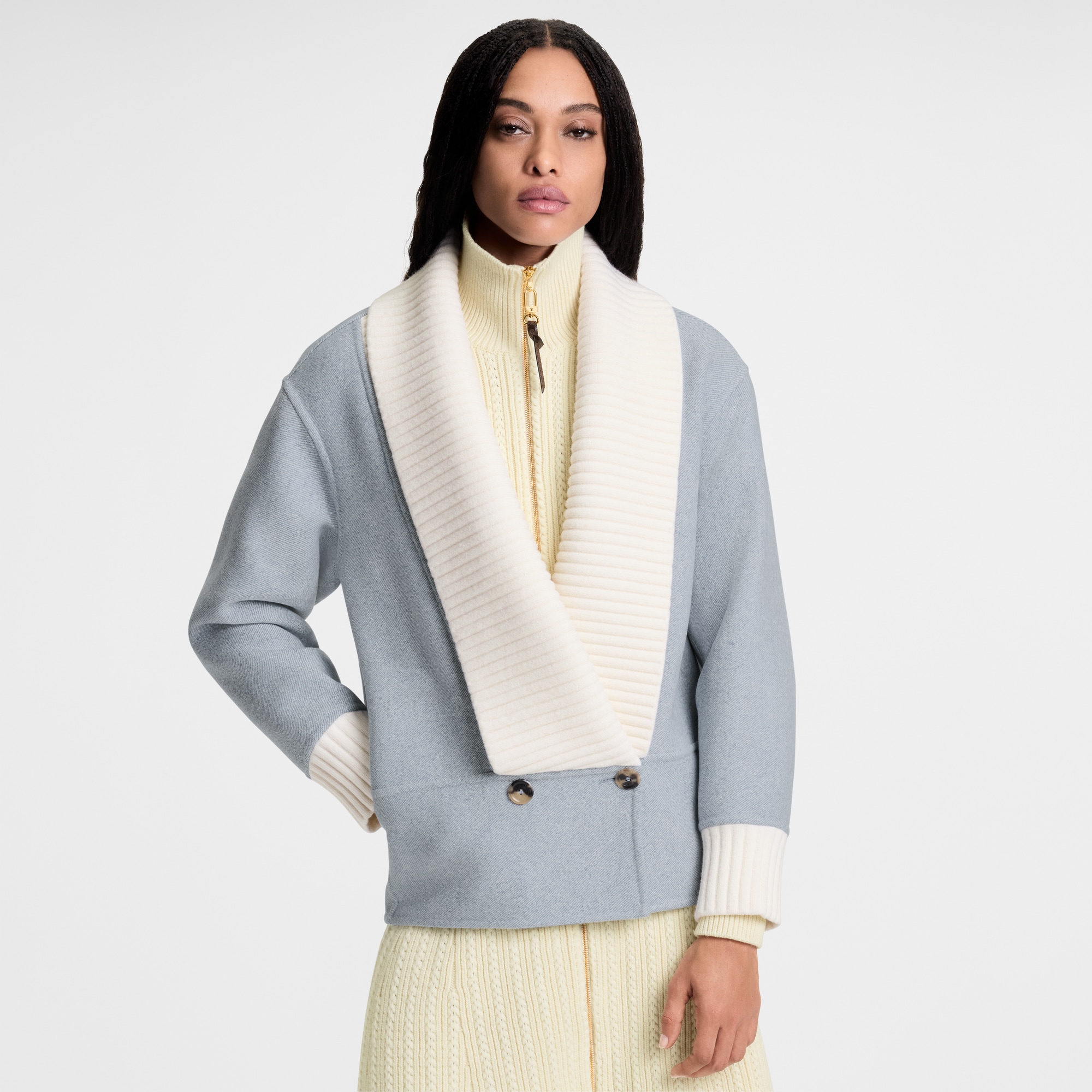  의류 코트 & 재킷 데님 이펙트 더블 페이스 재킷 | 루이비통 공식 온라인 스토어® (크게 보기)