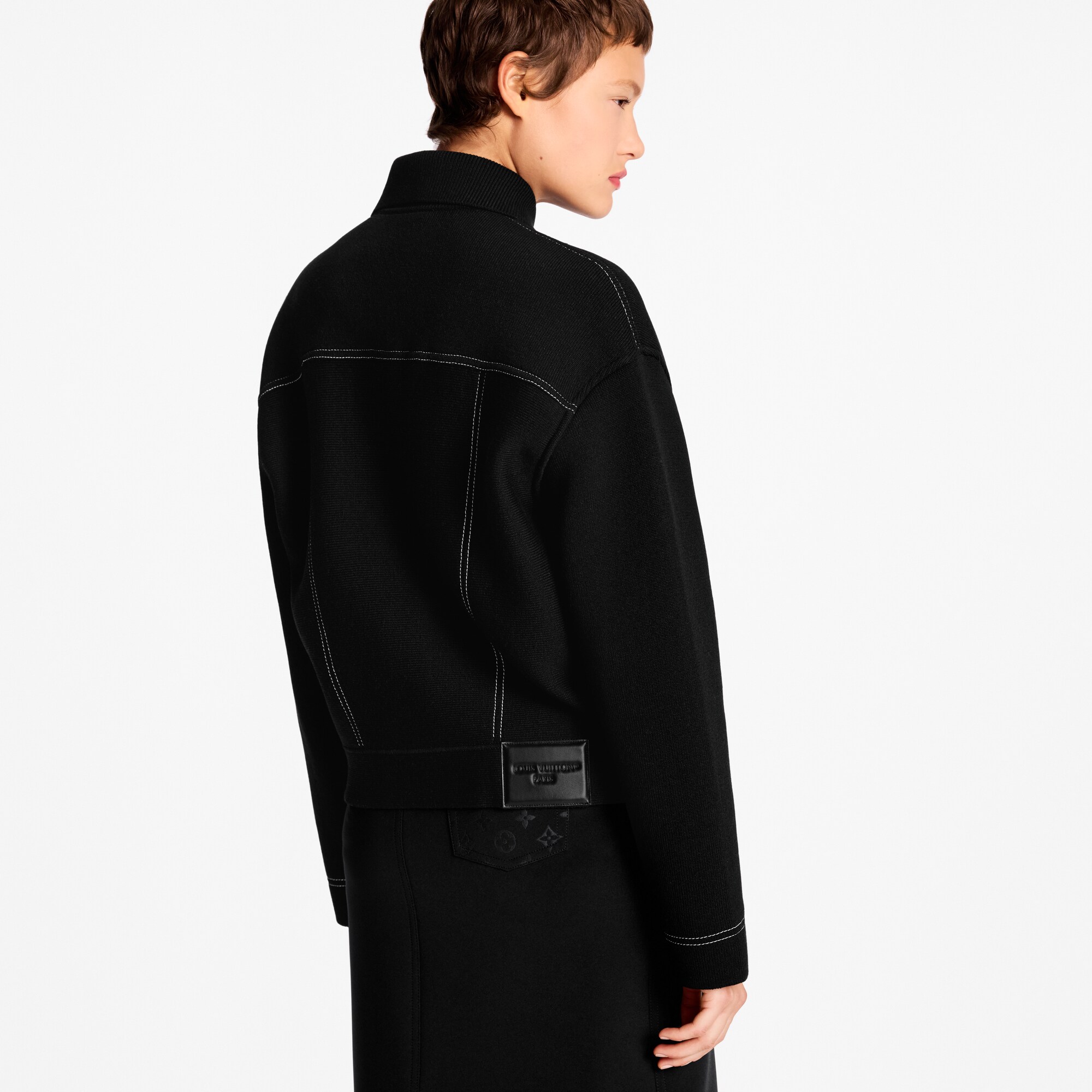  의류 코트 & 재킷 데님 이펙트 니트 재킷 | 루이비통 공식 온라인 스토어® (크게 보기)