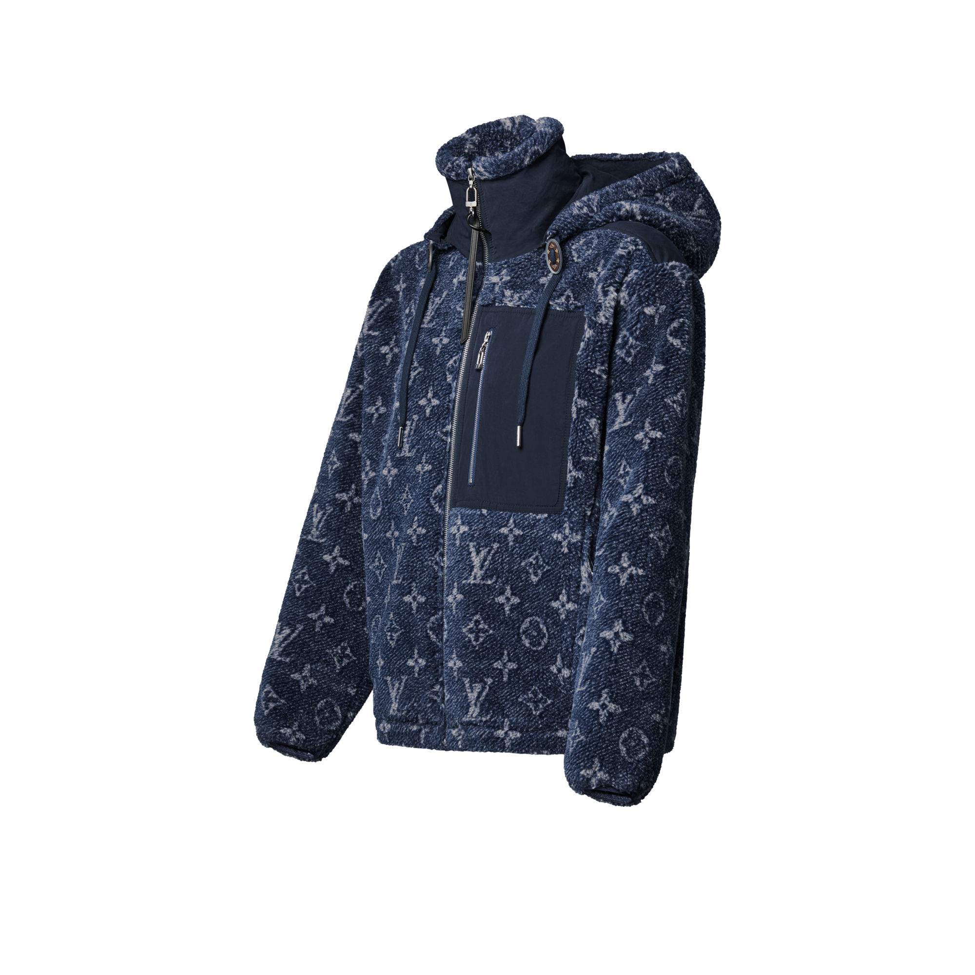  의류 코트 & 재킷 데님 이펙트 모노그램 플리스 재킷 | 루이비통 공식 온라인 스토어® (크게 보기)