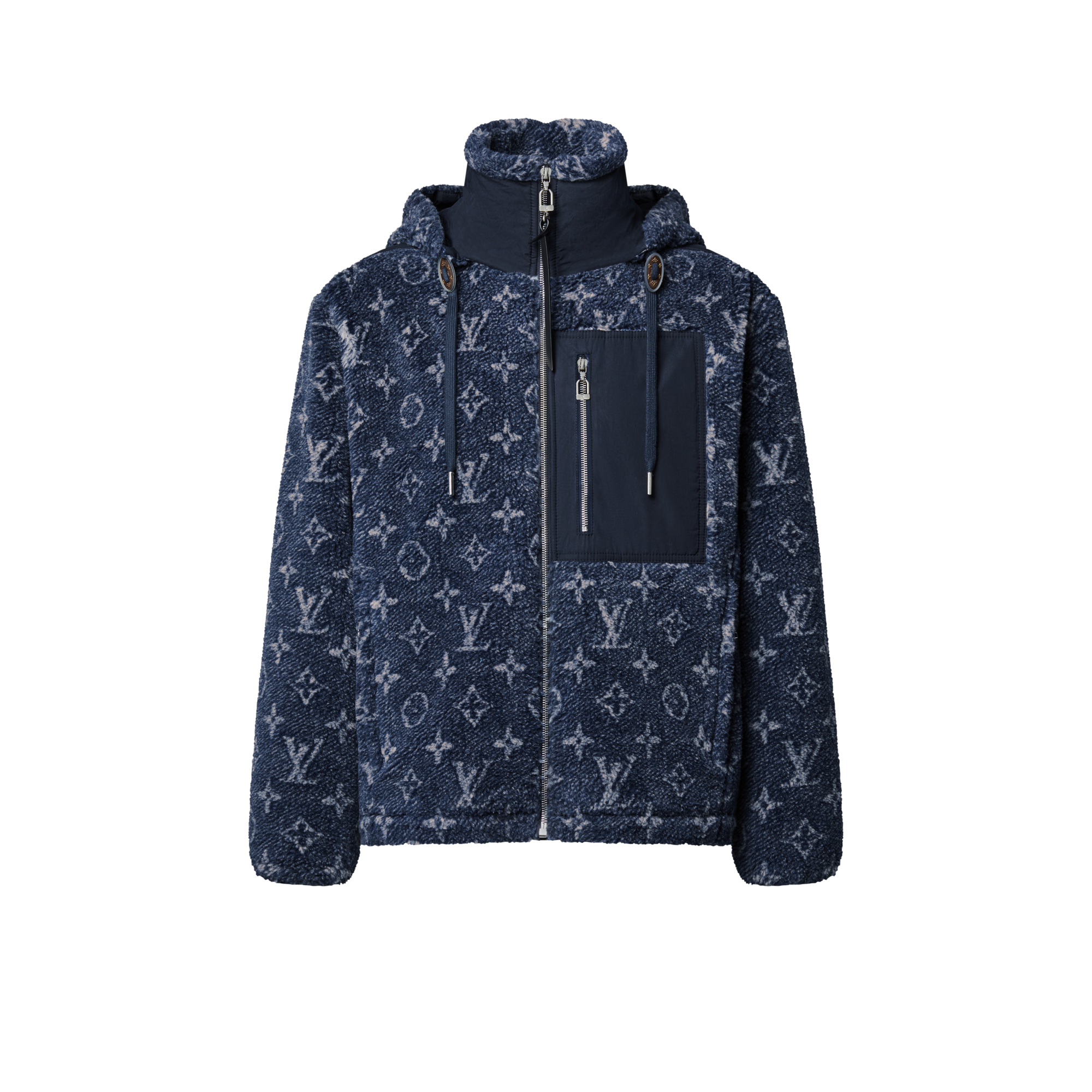  의류 코트 & 재킷 데님 이펙트 모노그램 플리스 재킷 | 루이비통 공식 온라인 스토어® (크게 보기)