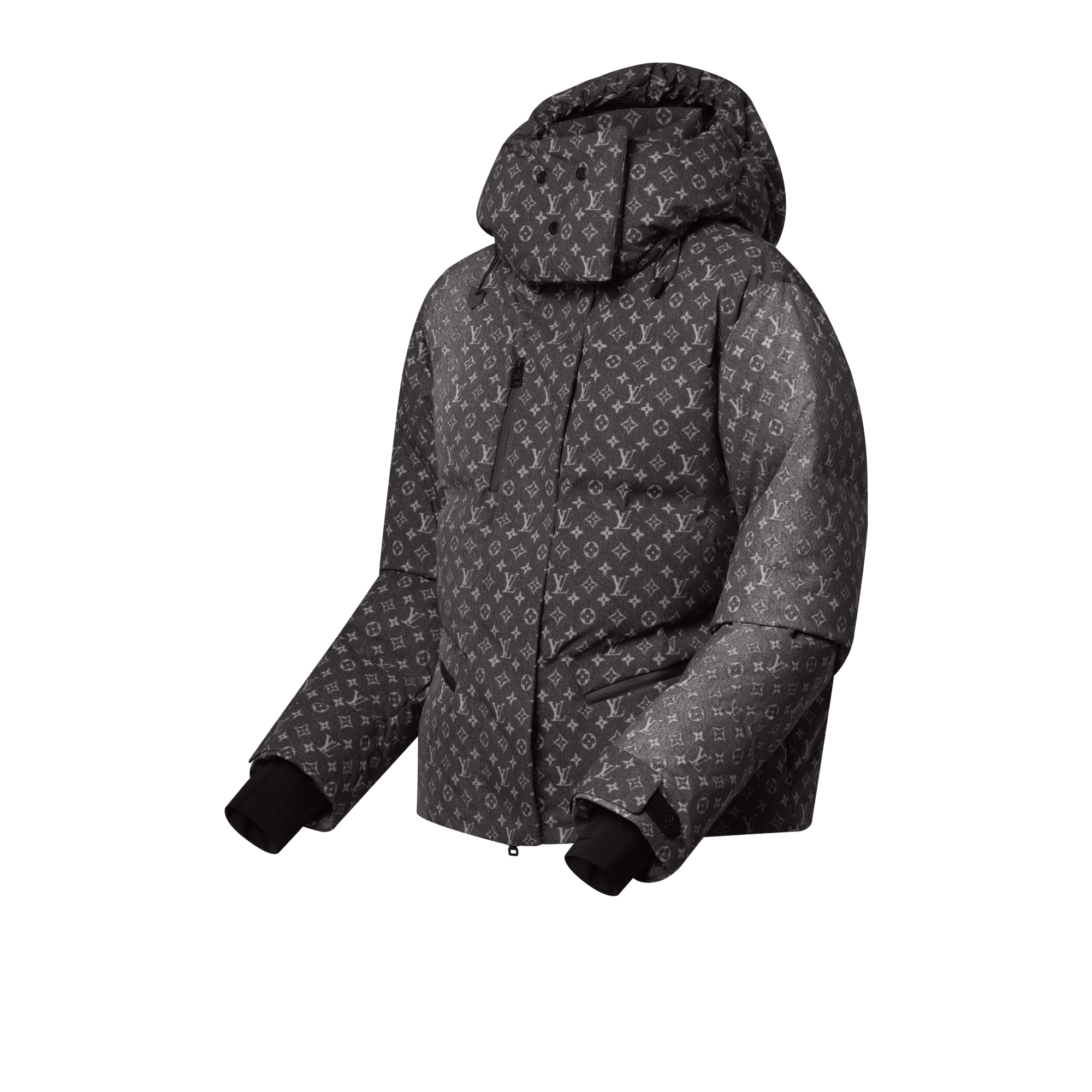  의류 코트 & 재킷 데님 이펙트 모노그램 스키 재킷 | 루이비통 공식 온라인 스토어® (크게 보기)