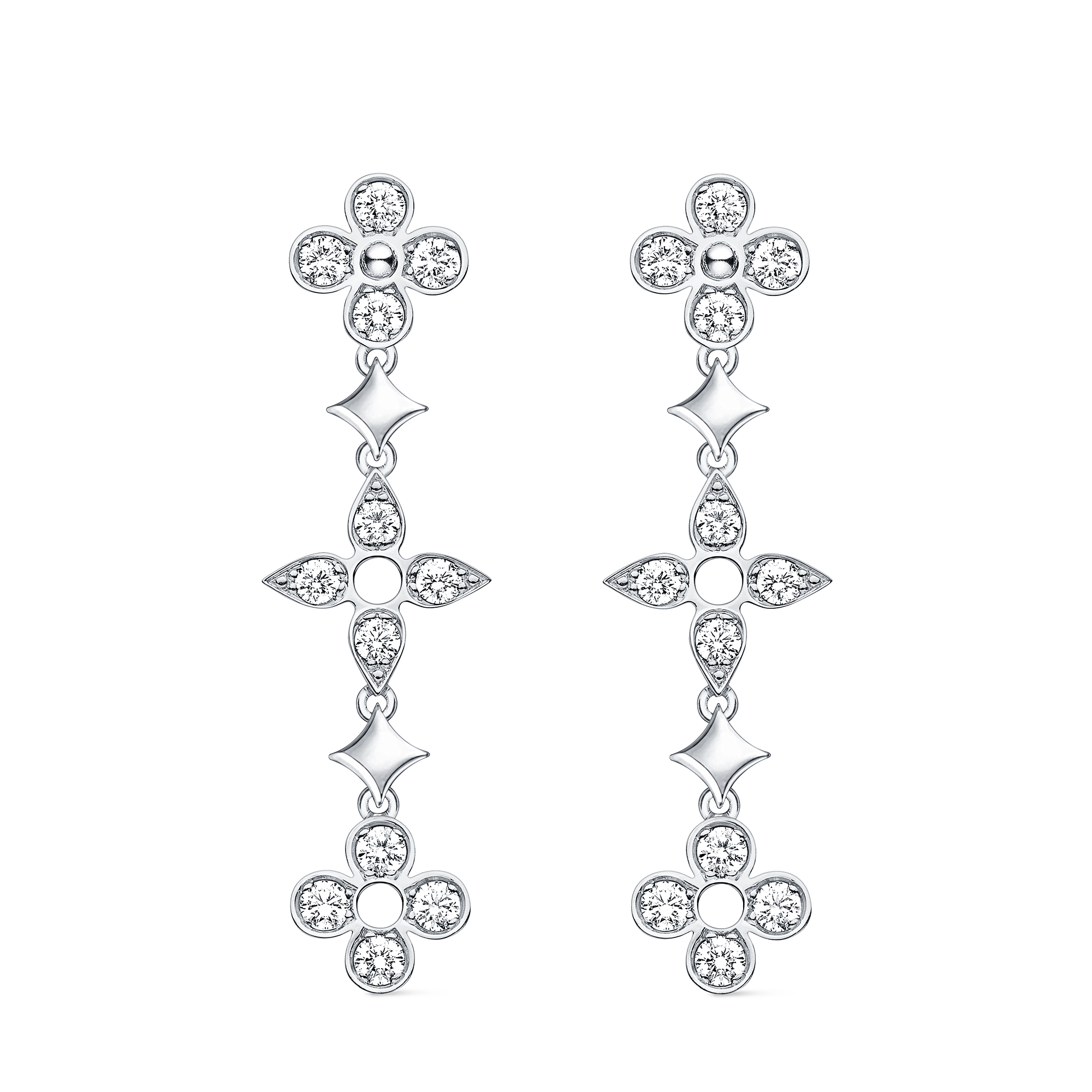  카테고리 파인 주얼리 전체 보기 당텔 원 로우 귀걸이, 화이트 골드와 다이아몬드 | 루이비통 공식 온라인 스토어® (크게 보기)