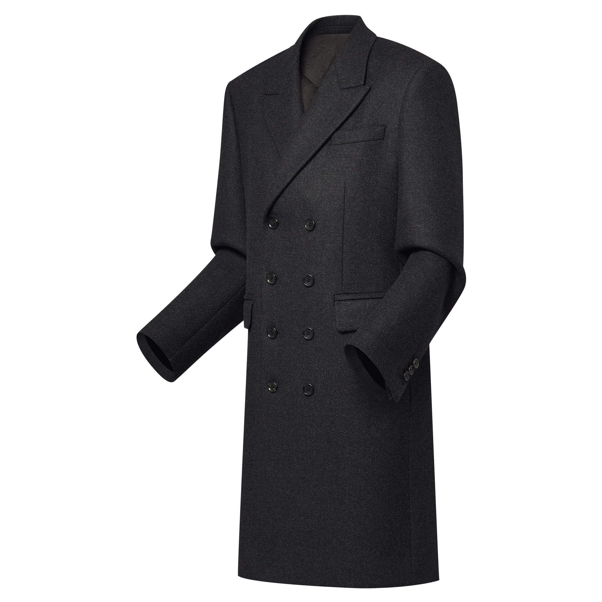  의류 아우터 & 코트 더블 브레스티드 캐시미어 앤드 울 블렌드 테일러드 코트 | 루이비통 공식 온라인 스토어® (크게 보기)