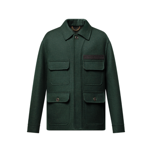 의류 아우터 & 코트 더블 페이스 캐시미어 블렌드 워크웨어 재킷 | 루이비통 공식 온라인 스토어® (크게 보기)