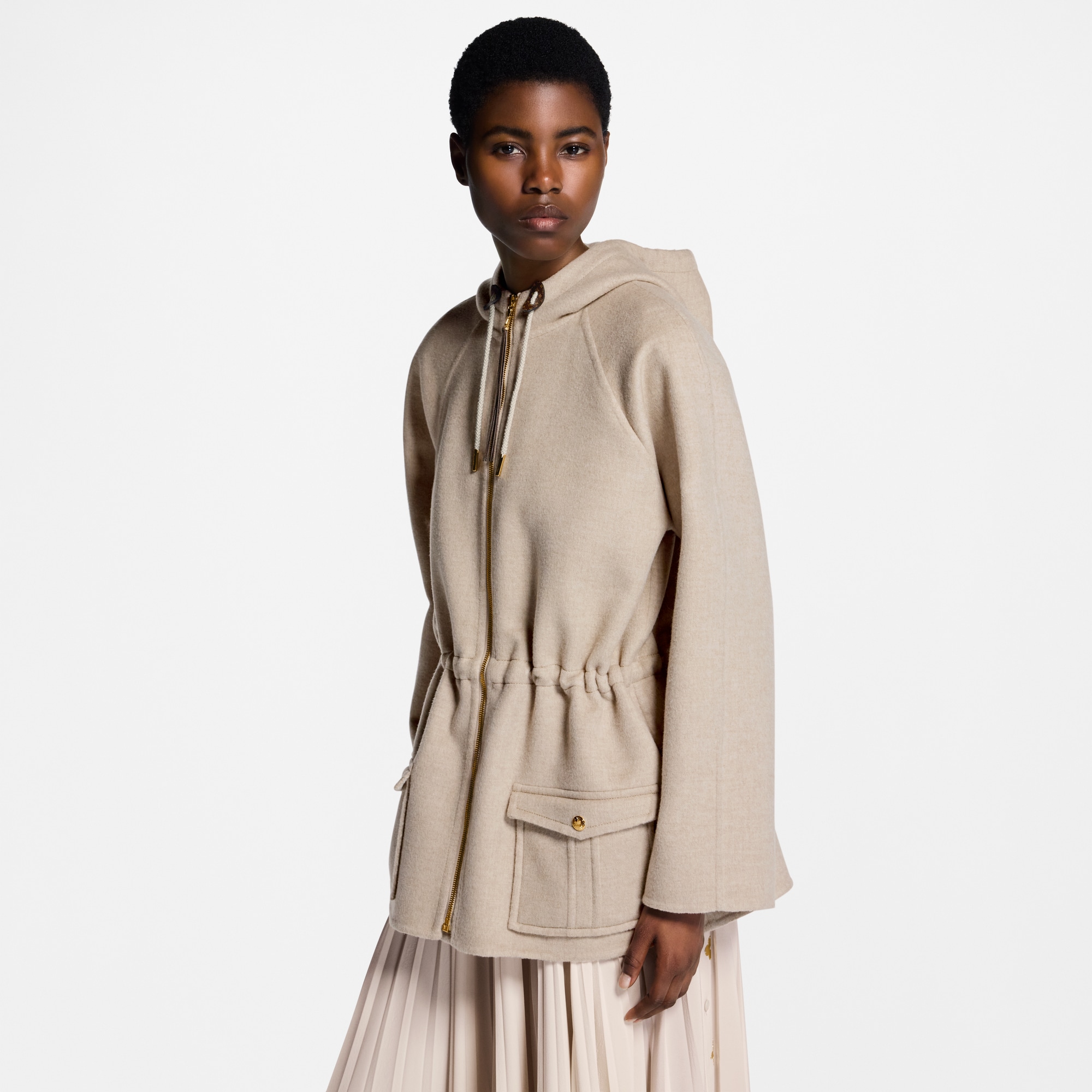  의류 코트 & 재킷 더블 페이스 후디드 파카 | 루이비통 공식 온라인 스토어® (크게 보기)