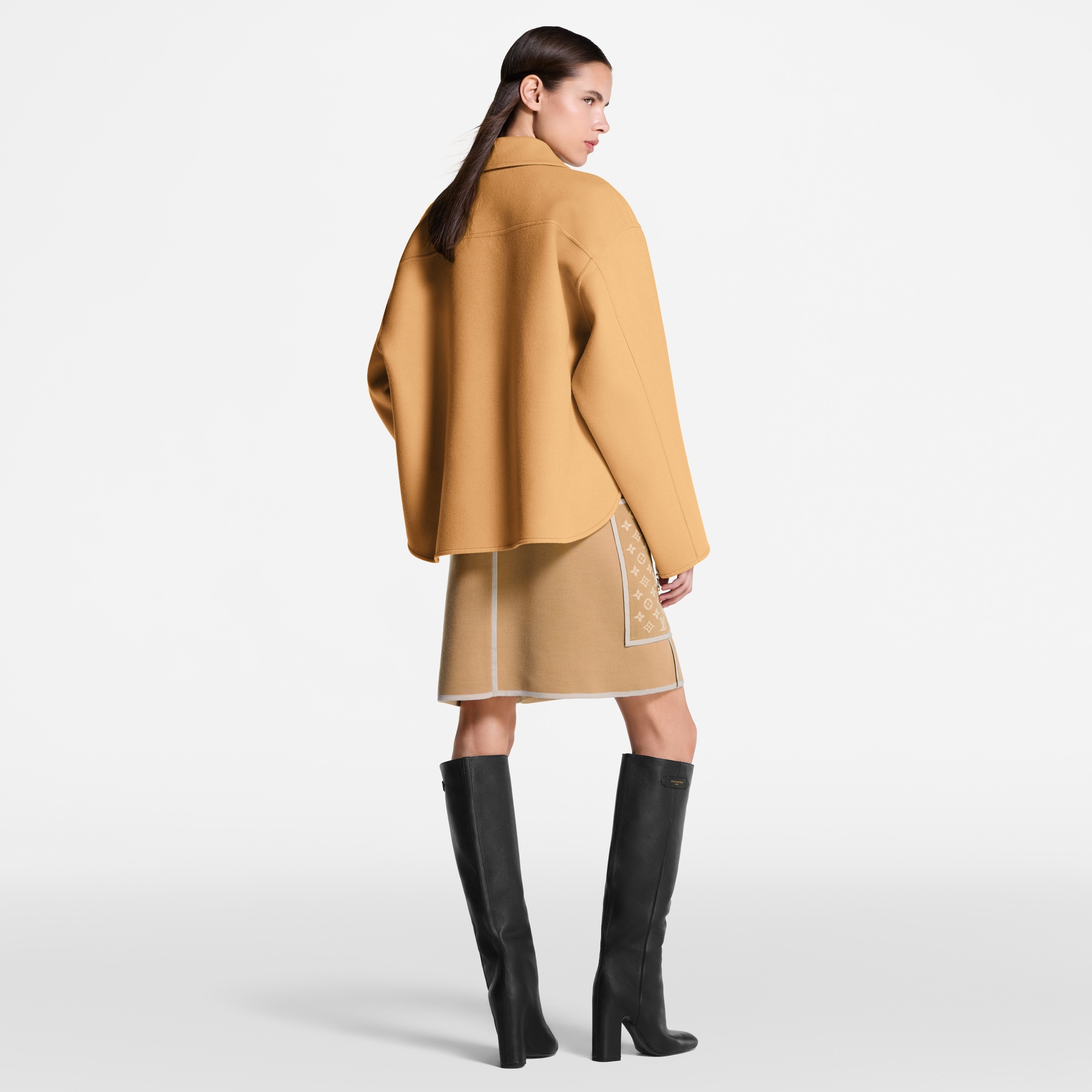  의류 코트 & 재킷 더블 페이스 지퍼 슬리브 오버셔츠 | 루이비통 공식 온라인 스토어® (크게 보기)