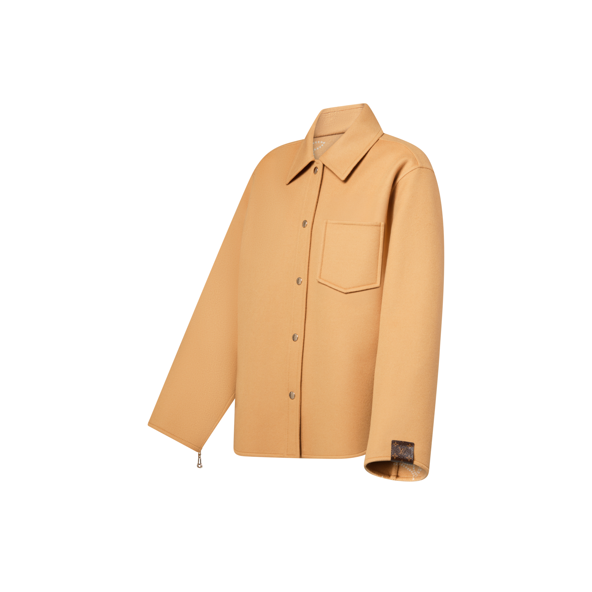  의류 코트 & 재킷 더블 페이스 지퍼 슬리브 오버셔츠 | 루이비통 공식 온라인 스토어® (크게 보기)