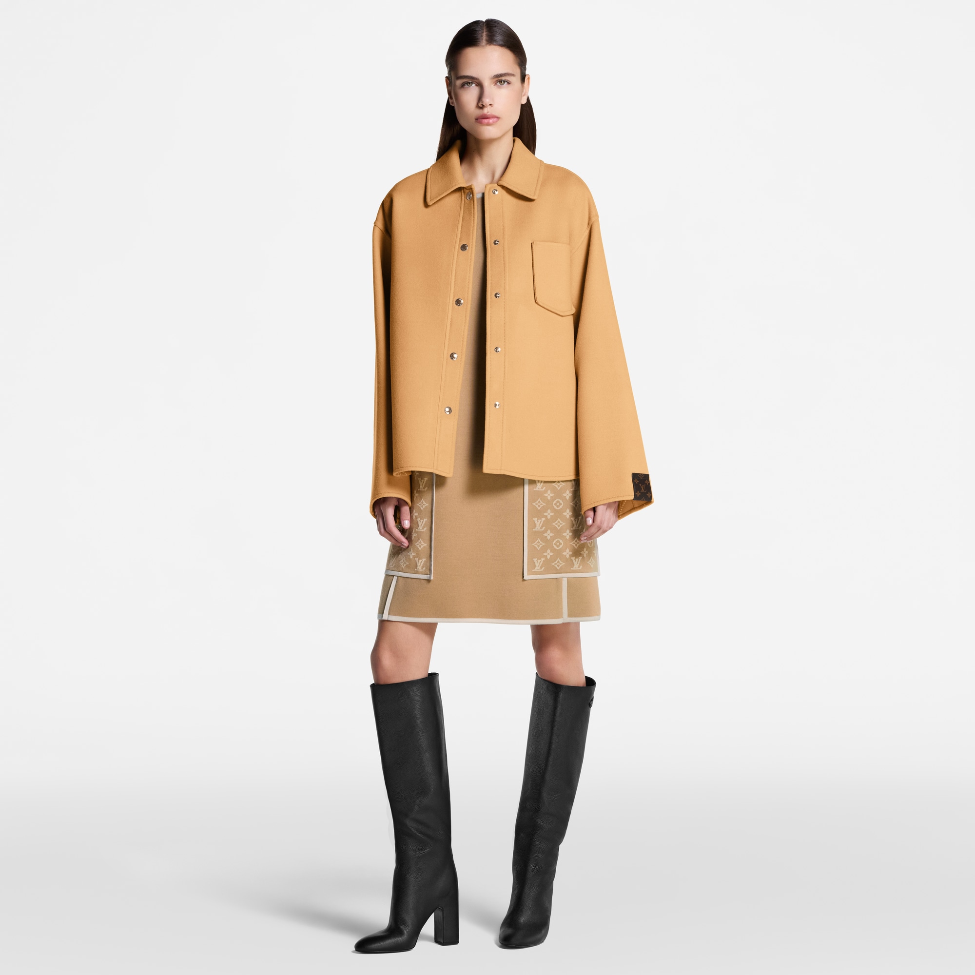  의류 코트 & 재킷 더블 페이스 지퍼 슬리브 오버셔츠 | 루이비통 공식 온라인 스토어® (크게 보기)