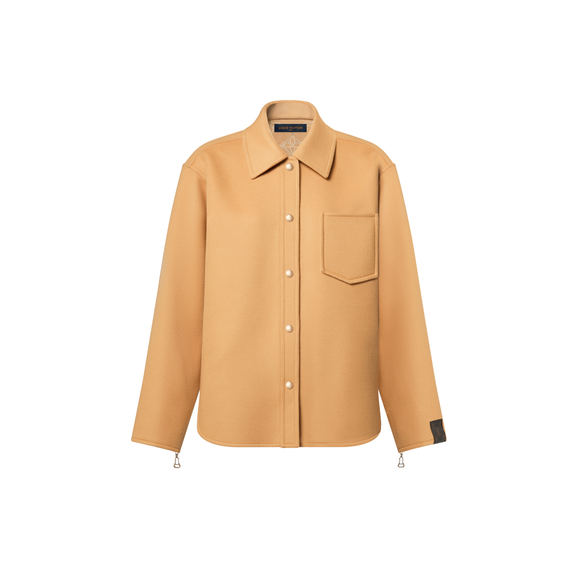  의류 코트 & 재킷 더블 페이스 지퍼 슬리브 오버셔츠 | 루이비통 공식 온라인 스토어® (크게 보기)