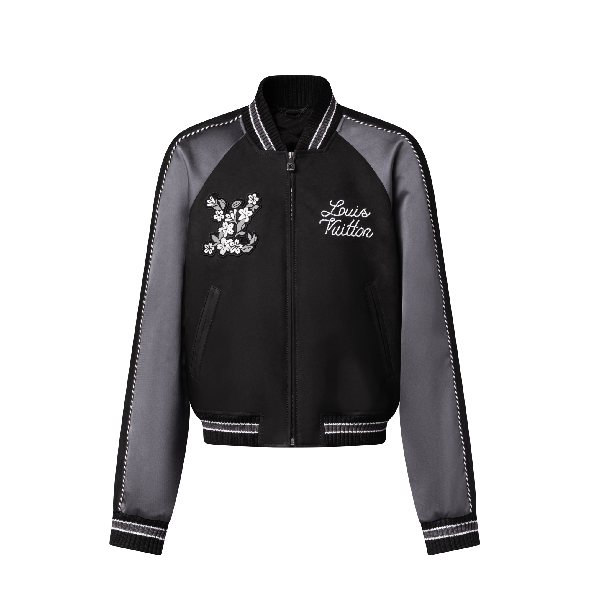  의류 아우터 & 코트 엠벨리시드 믹스 레더 블루종 | 루이비통 공식 온라인 스토어® (크게 보기)