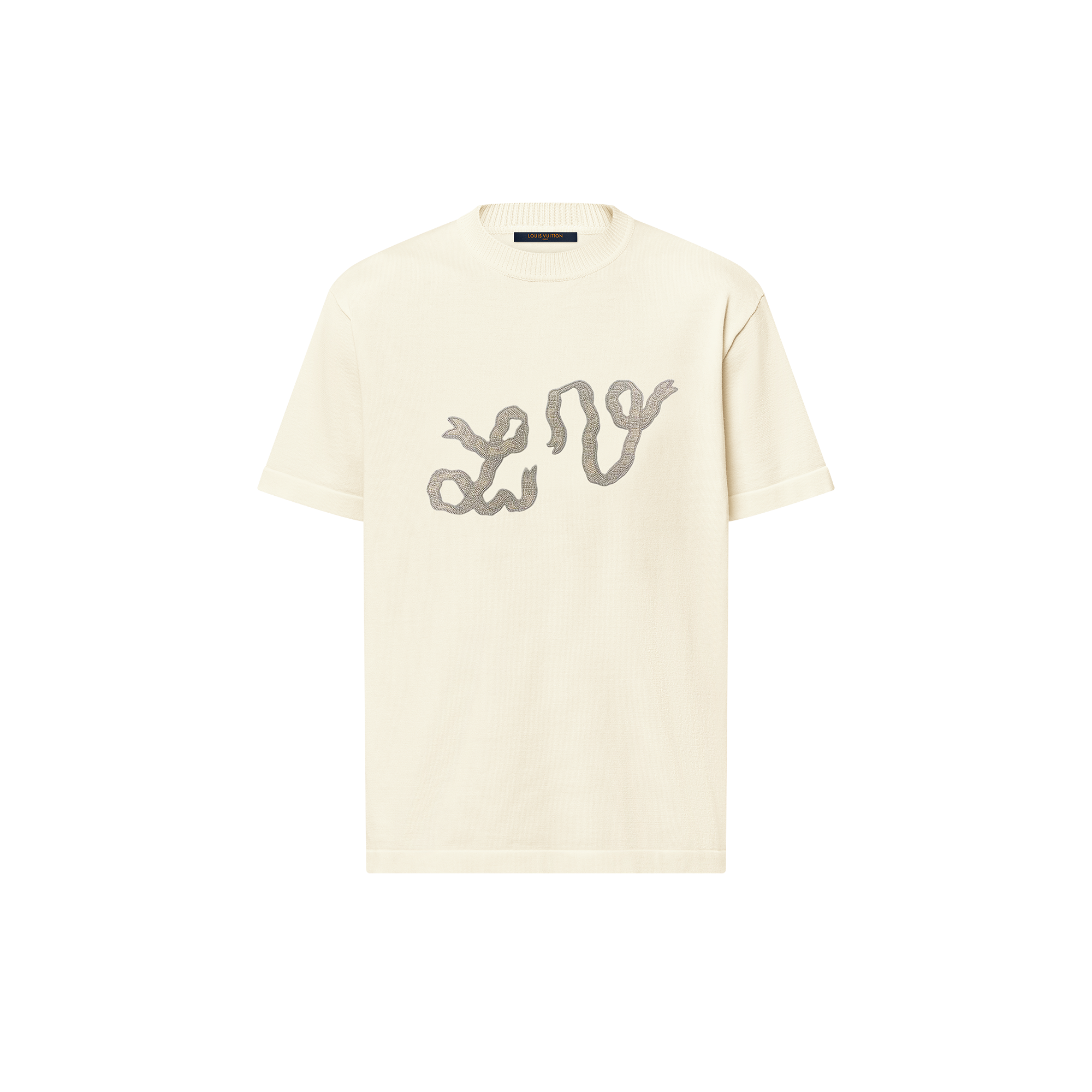  의류 의류 전체 보기 엠벨리시드 쇼트 슬리브드 코튼 크루넥 | 루이비통 공식 온라인 스토어® (크게 보기)