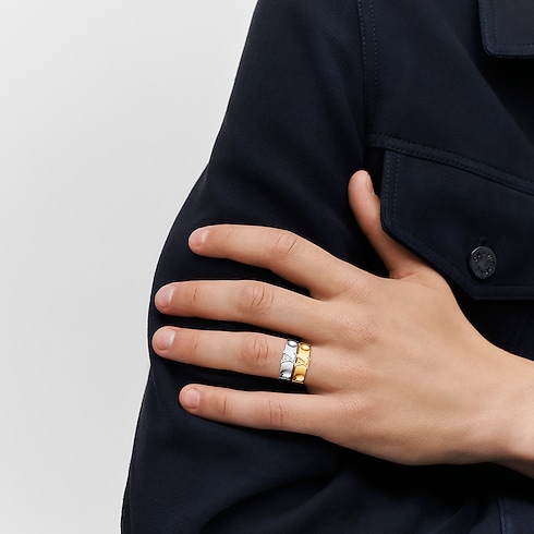 Discontinued Product Obs 12 앙프렝뜨 반지, 화이트 골드 | 루이비통 공식 온라인 스토어® (크게 보기)