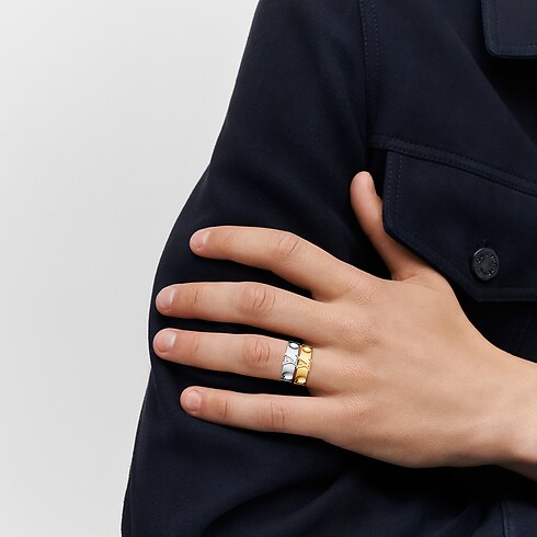Discontinued Product Obs 12 앙프렝뜨 링. 옐로 골드 | 루이비통 공식 온라인 스토어® (크게 보기)