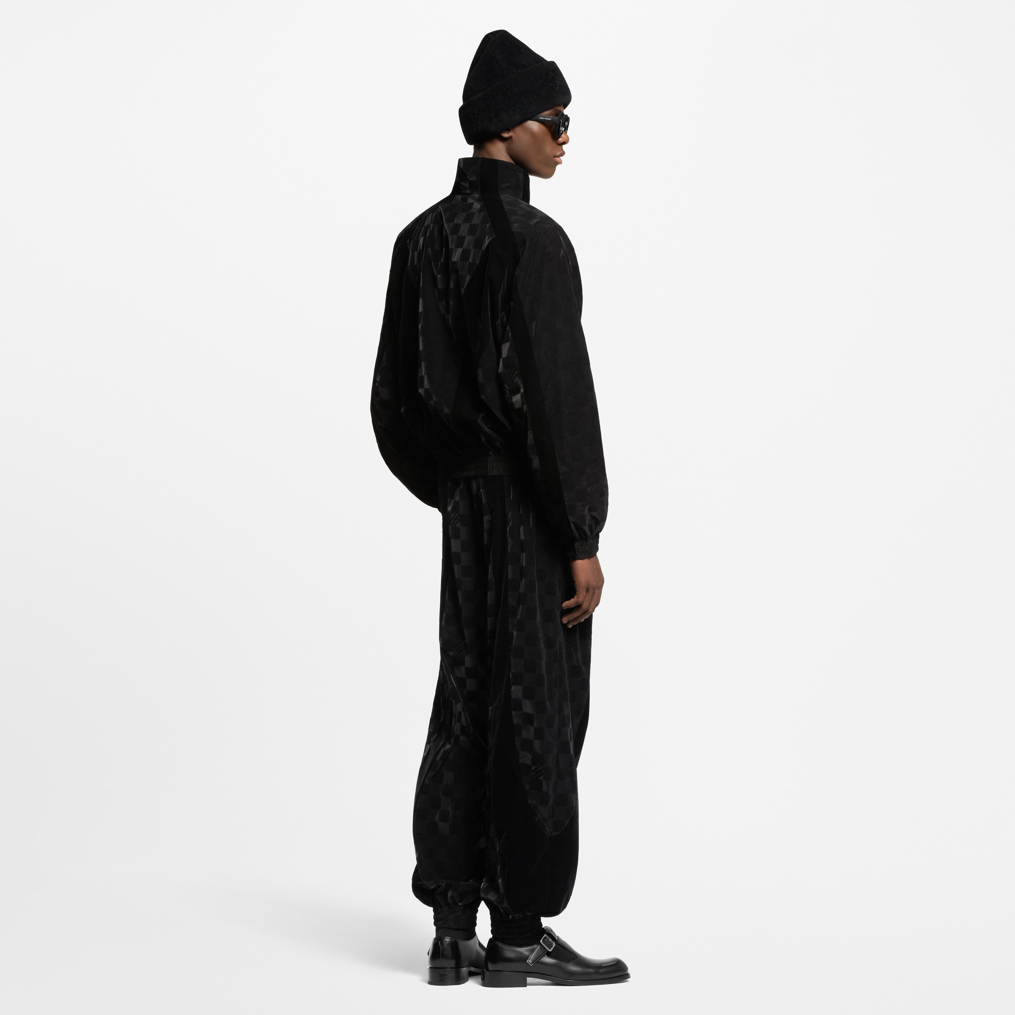  의류 팬츠 플록드 다미에 테크니컬 트랙 팬츠 | 루이비통 공식 온라인 스토어® (크게 보기)