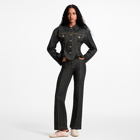 의류 코트 & 재킷 플루티드 데님 재킷 | 루이비통 공식 온라인 스토어® (크게 보기)