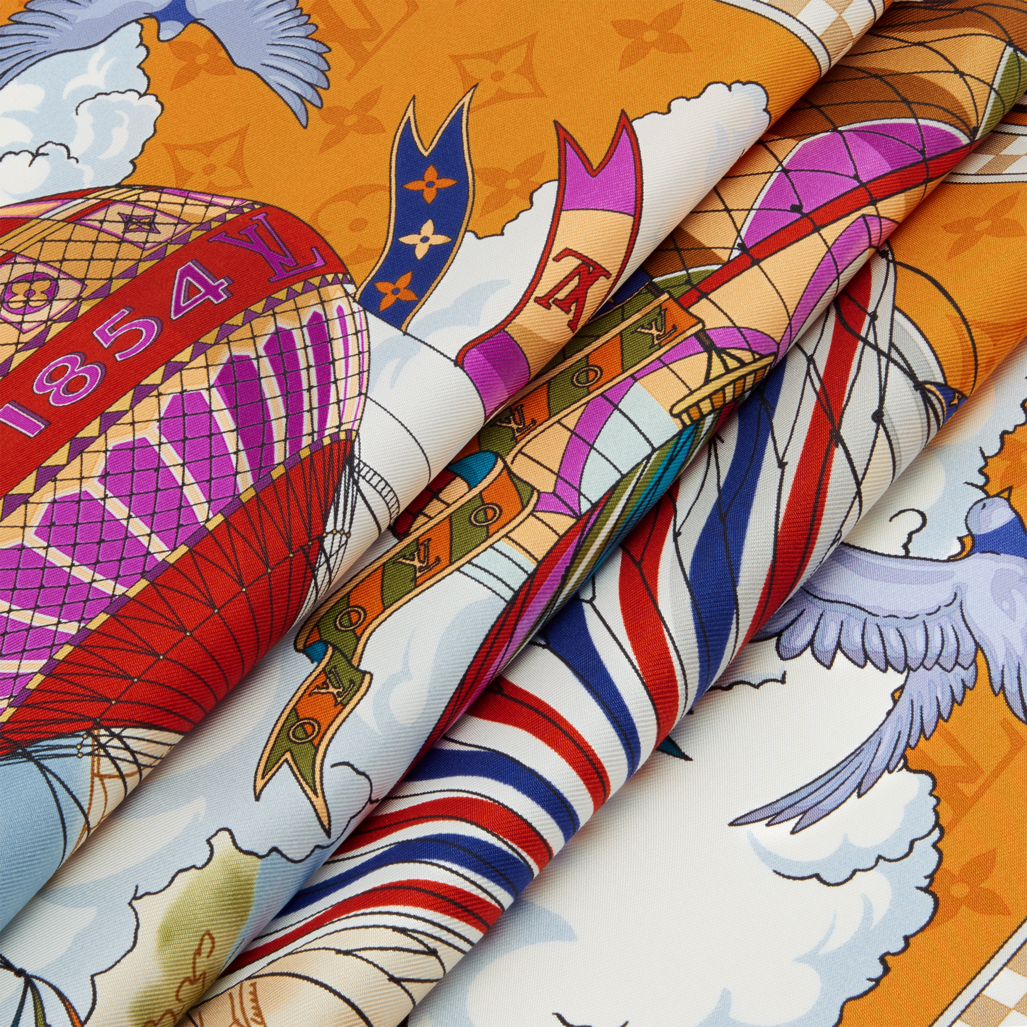 S00 액세서리 실크 스퀘어 & 방도 프롬 더 클라우드 스퀘어 90 | 루이비통 공식 온라인 스토어® (크게 보기)