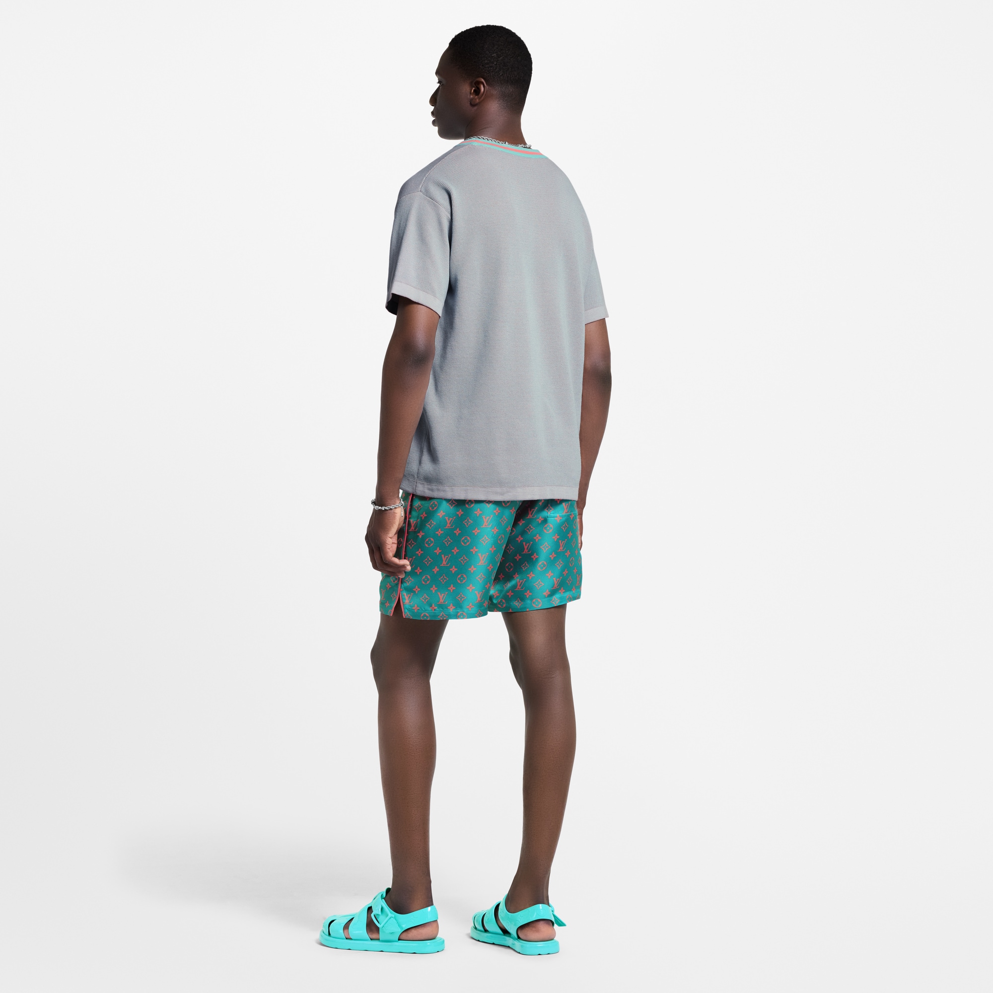  의류 니트 & 스웨트 셔츠 그래픽 쇼트 슬리브드 크루넥 | 루이비통 공식 온라인 스토어® (크게 보기)