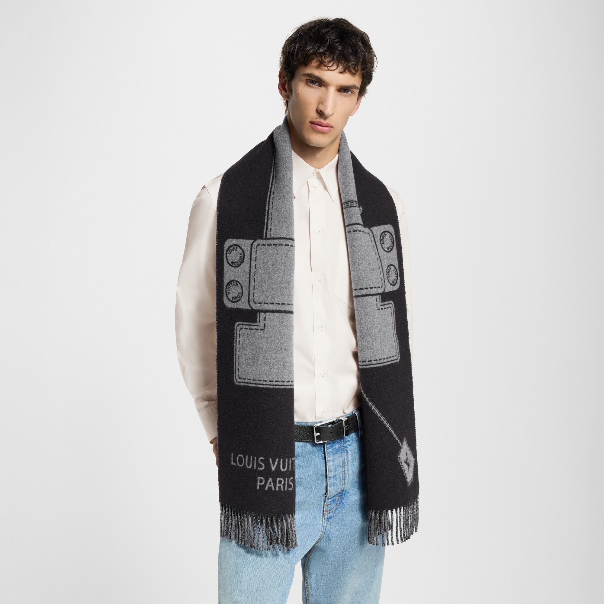 S00 액세서리 스카프 핸들 스카프 | 루이비통 공식 온라인 스토어® (크게 보기)