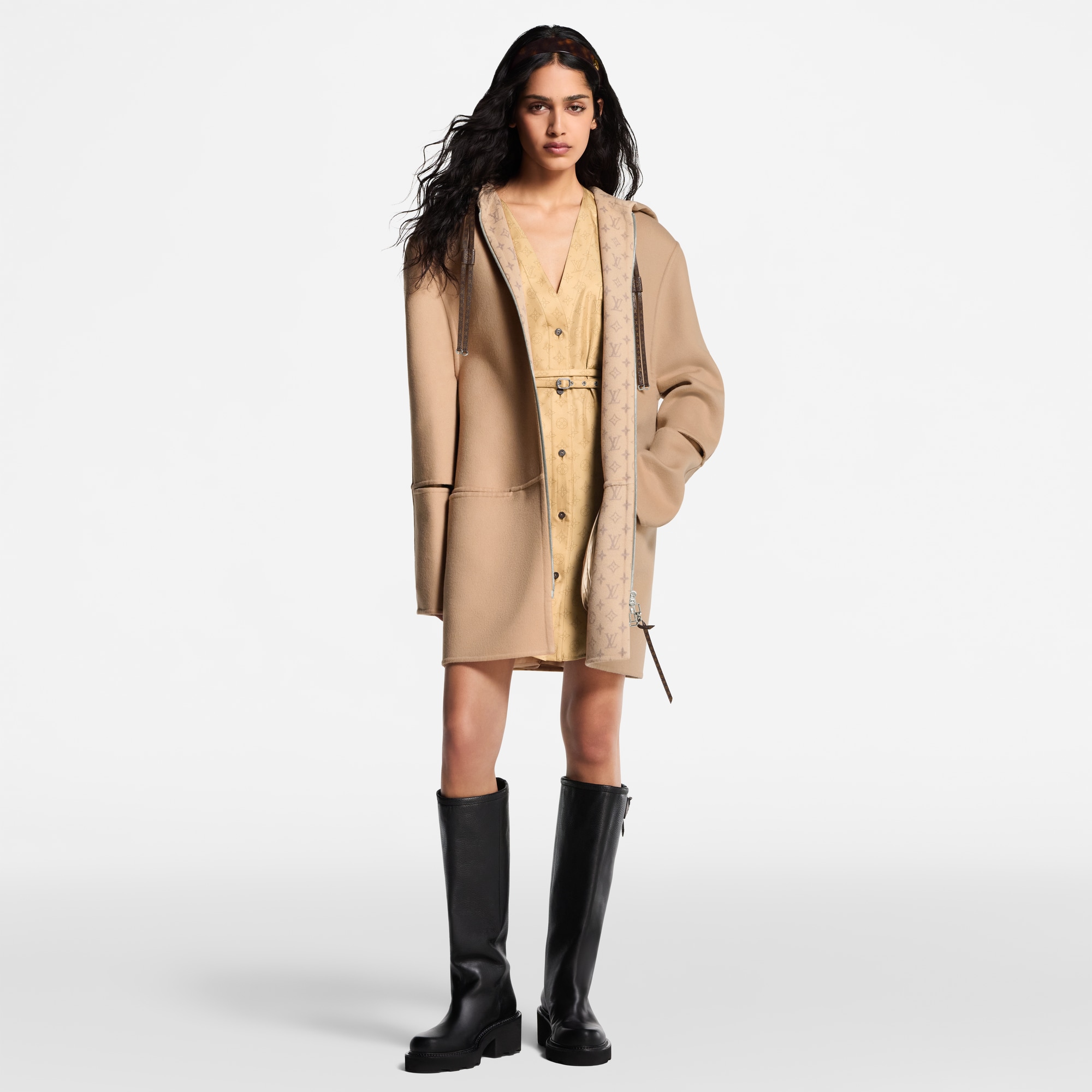  의류 코트 & 재킷 후디드 더블 페이스 집업 코트 | 루이비통 공식 온라인 스토어® (크게 보기)