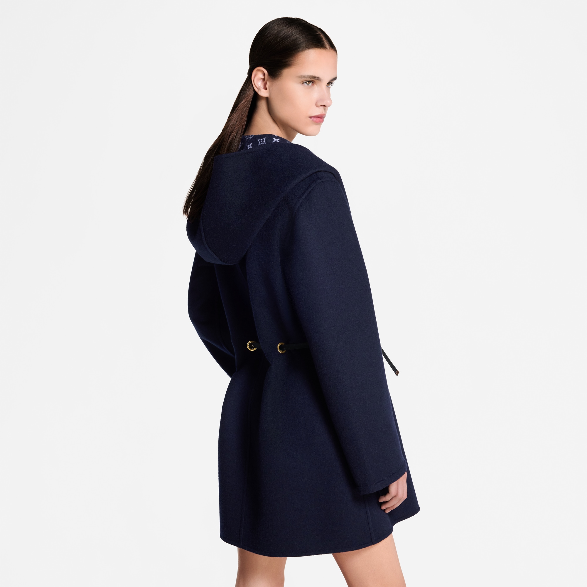  의류 코트 & 재킷 후디드 드로스트링 랩 코트 | 루이비통 공식 온라인 스토어® (크게 보기)