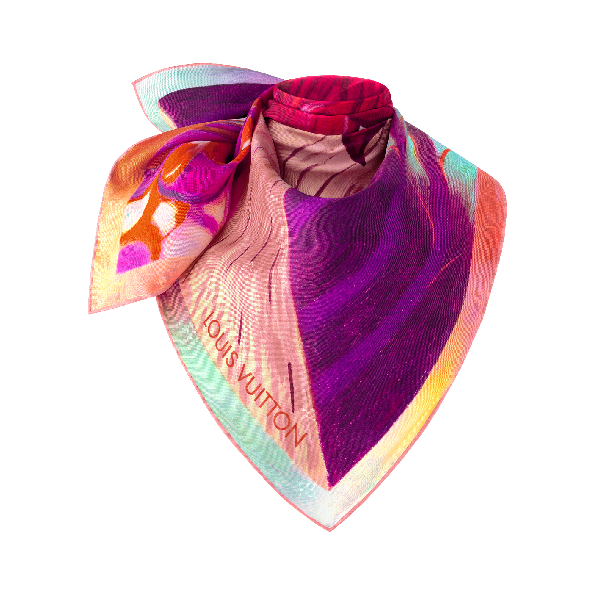 S00 액세서리 실크 스퀘어 & 방도 아이리스 스프링 스퀘어 90 | 루이비통 공식 온라인 스토어® (크게 보기)